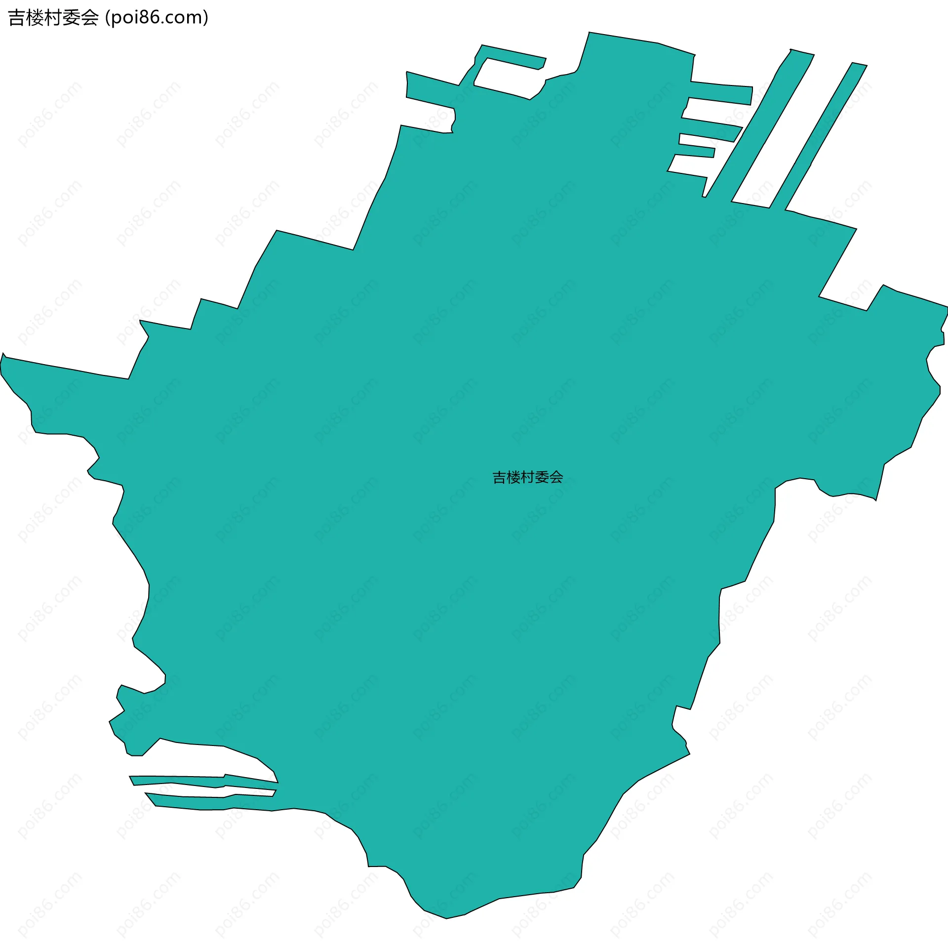 吉楼村委会边界地图