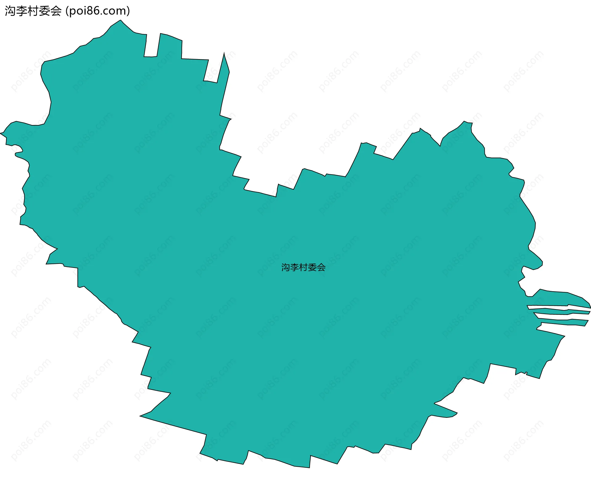 沟李村委会边界地图