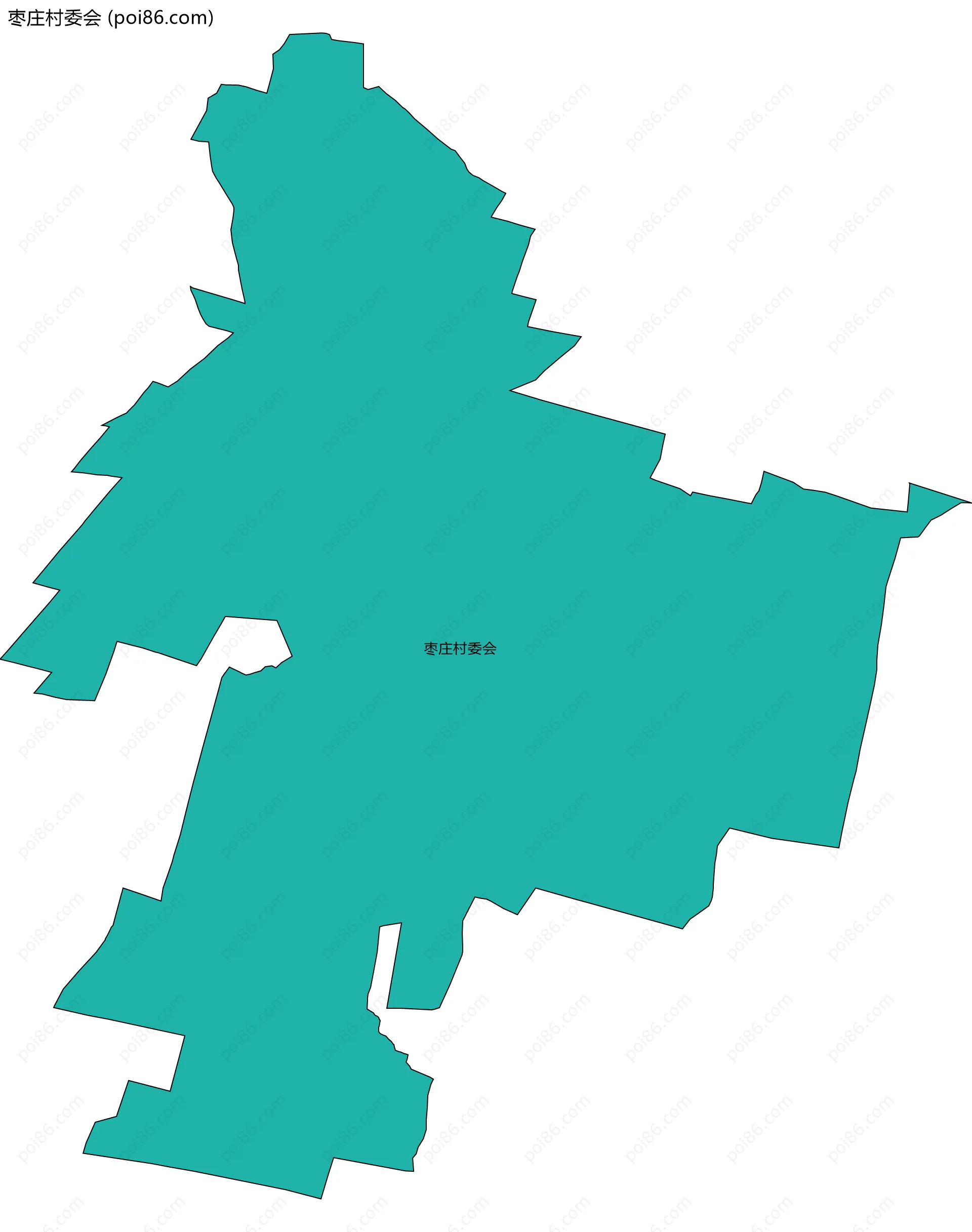 枣庄村委会边界地图