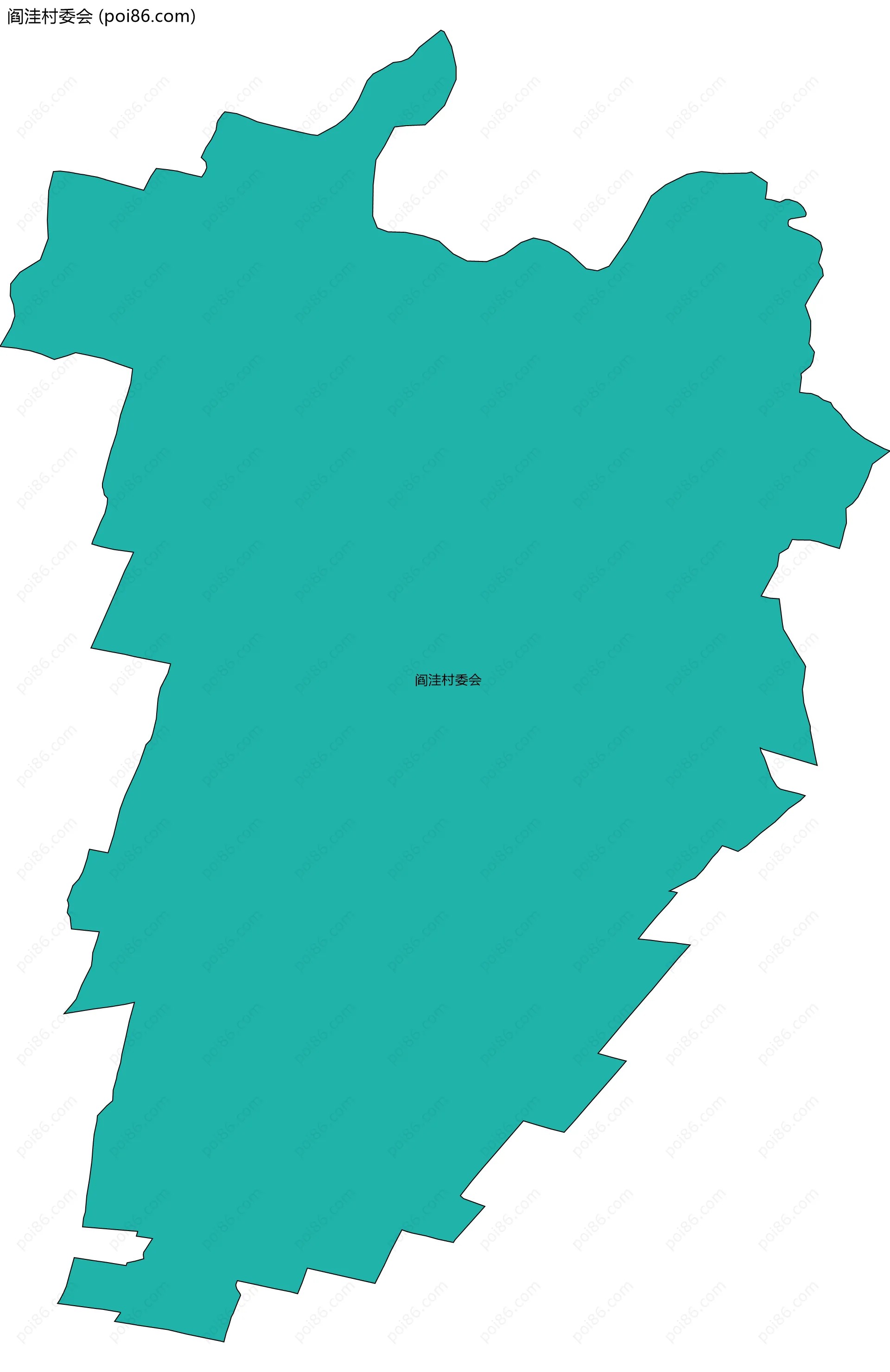 阎洼村委会边界地图