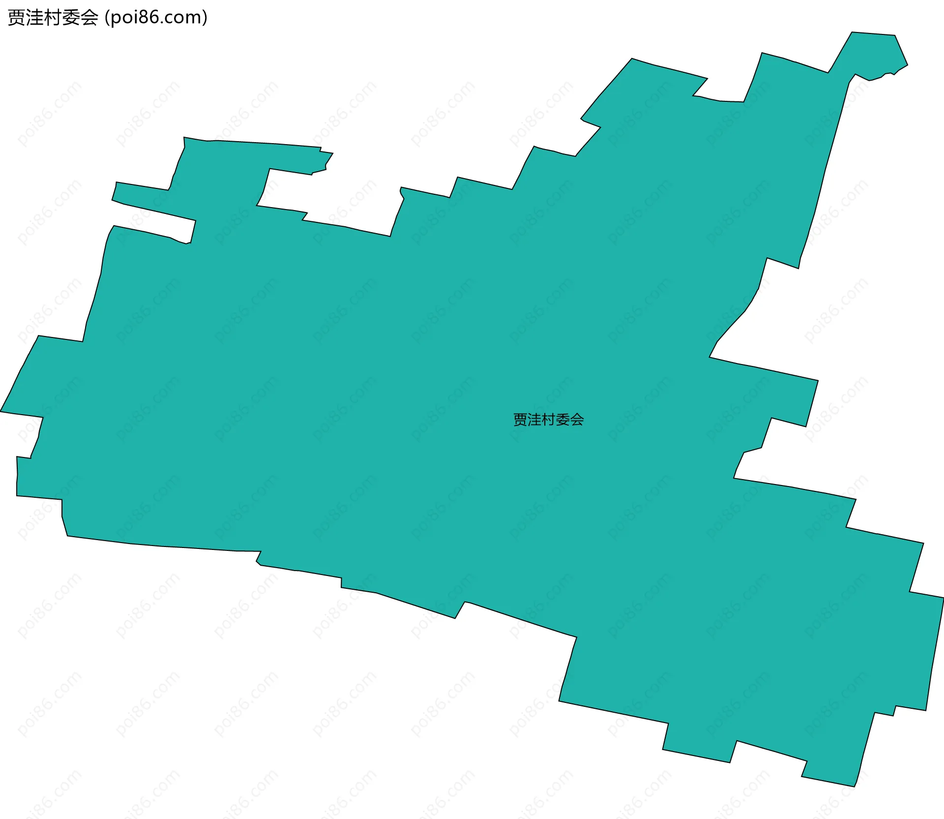 贾洼村委会边界地图