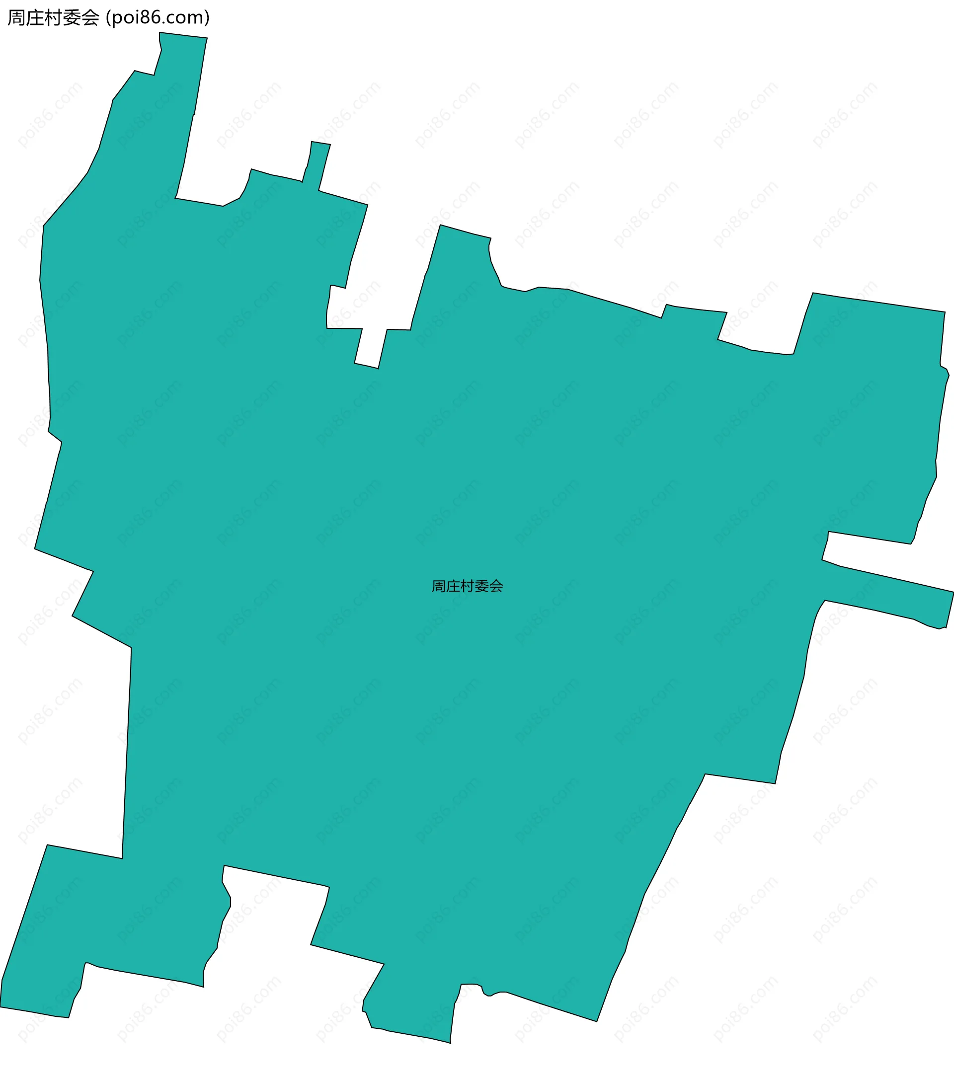 周庄村委会边界地图