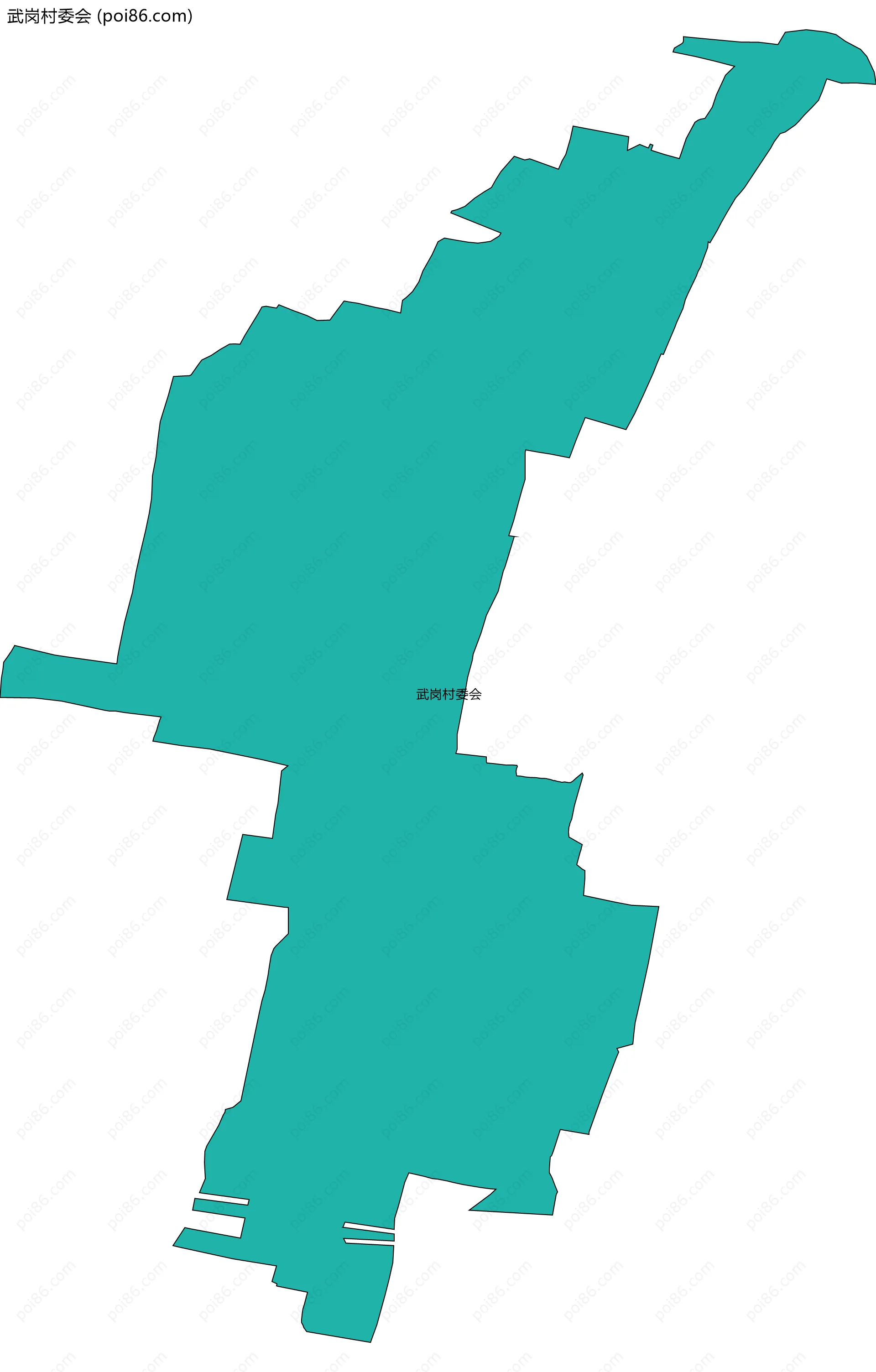 武岗村委会边界地图