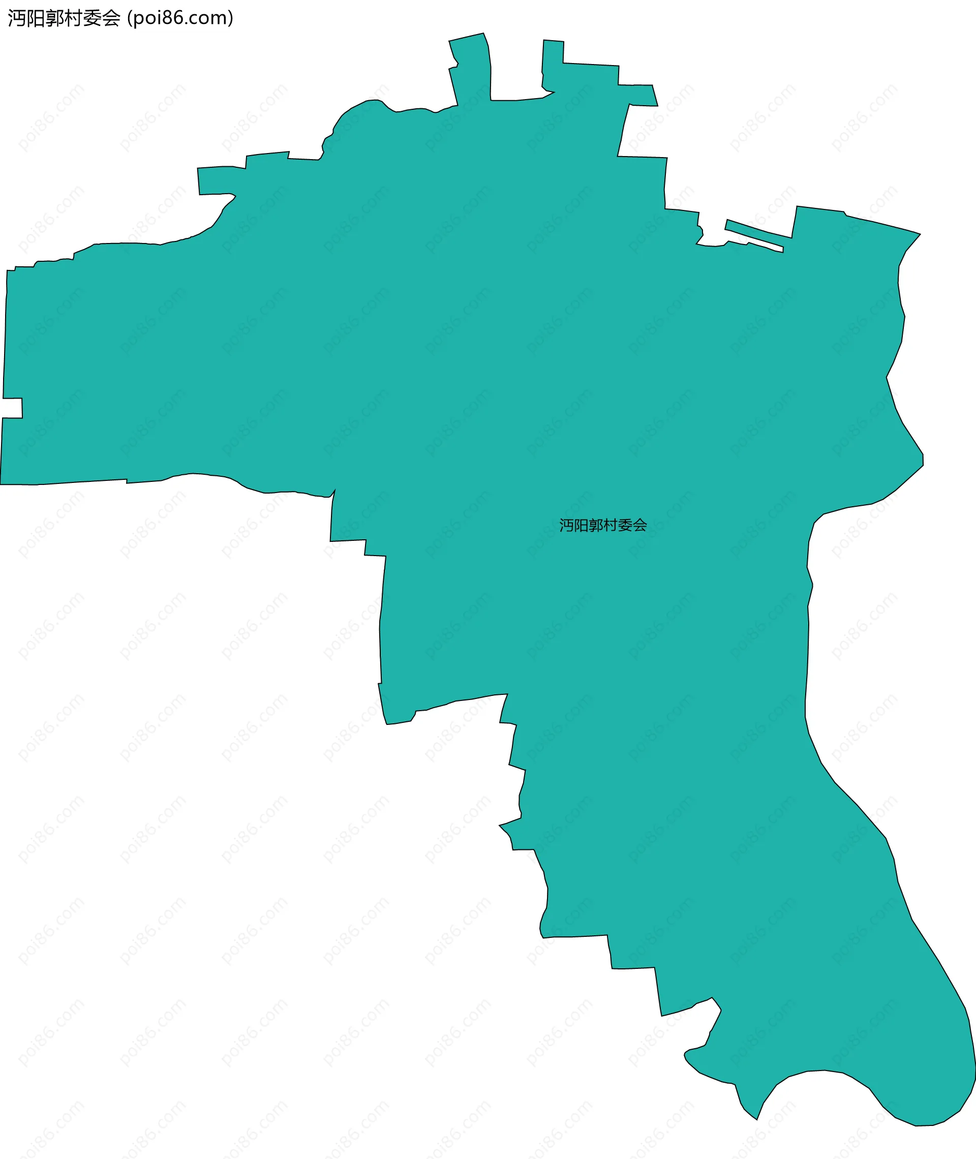 沔阳郭村委会边界地图