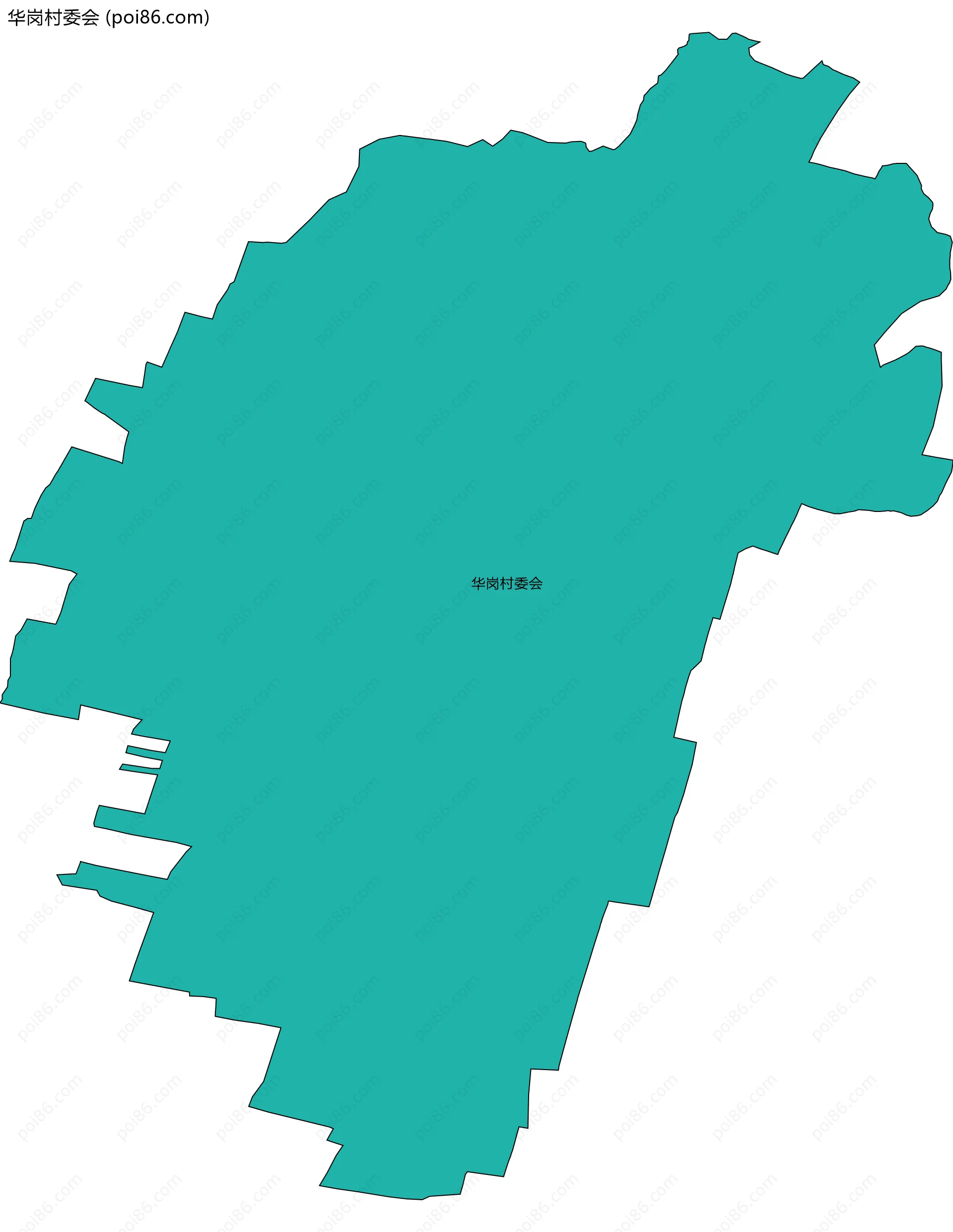 华岗村委会边界地图