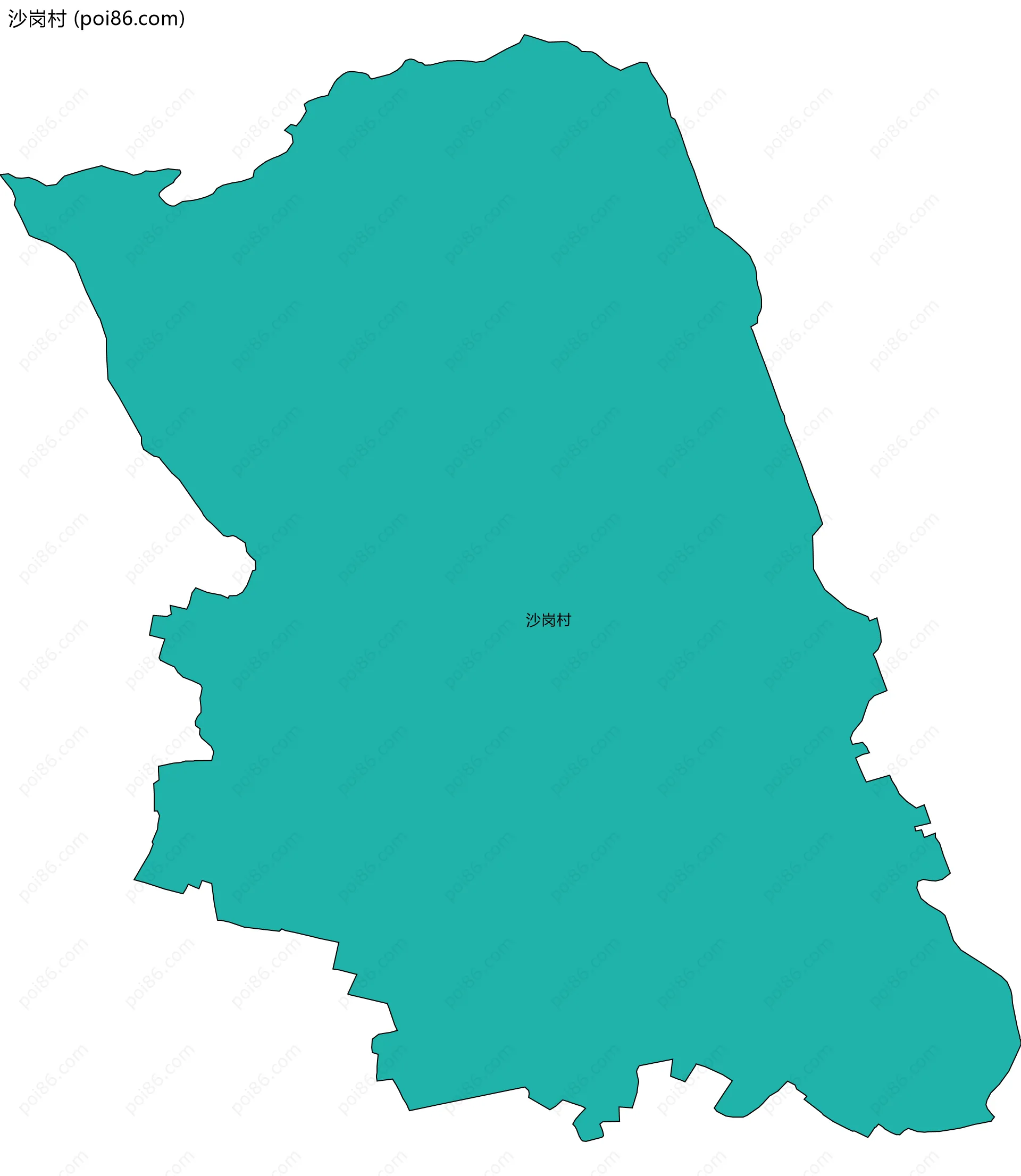 沙岗村边界地图