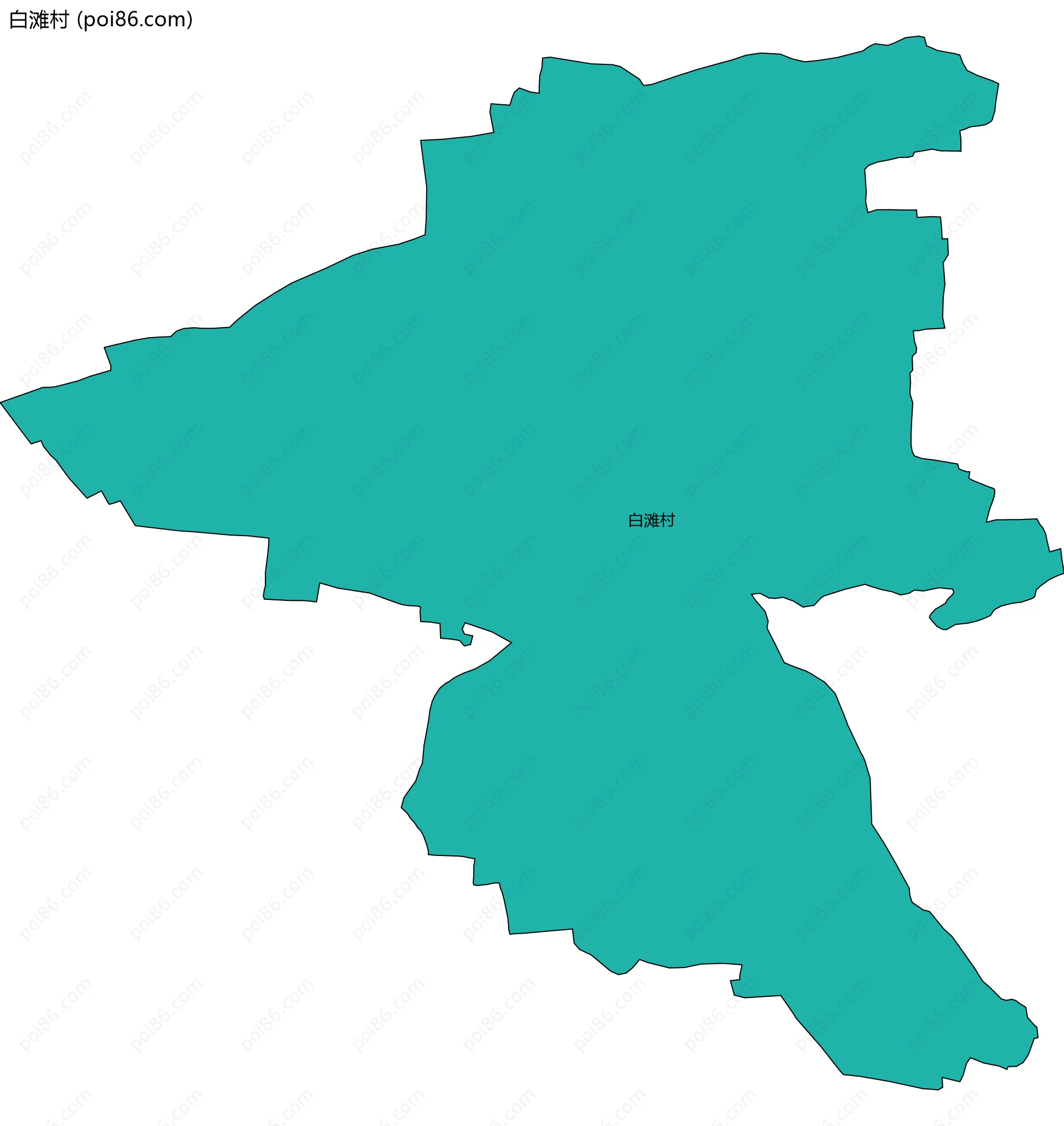 白滩村边界地图