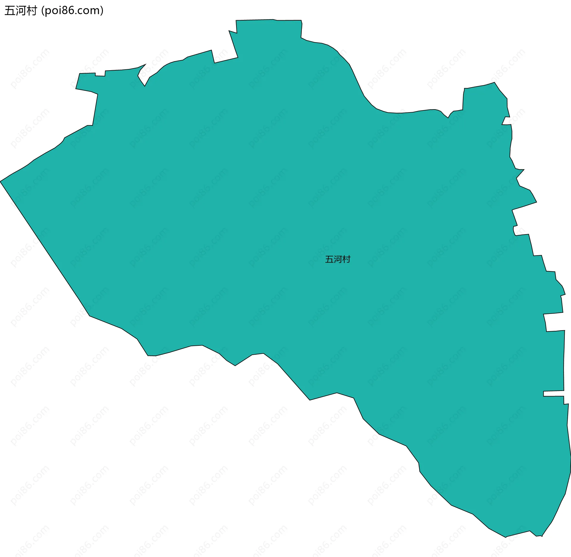 五河村边界地图