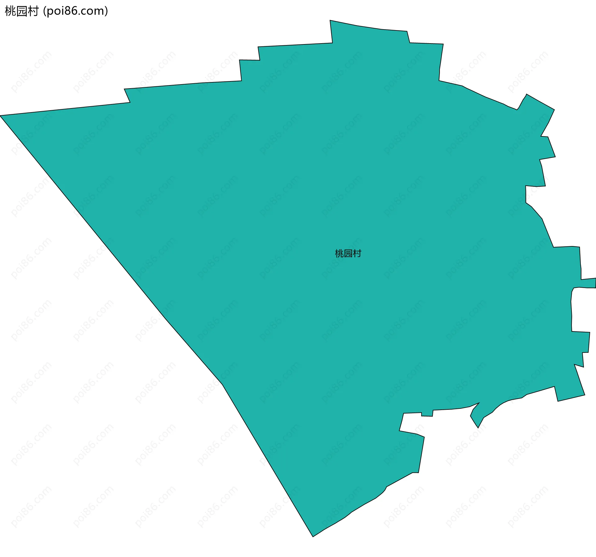 桃园村边界地图