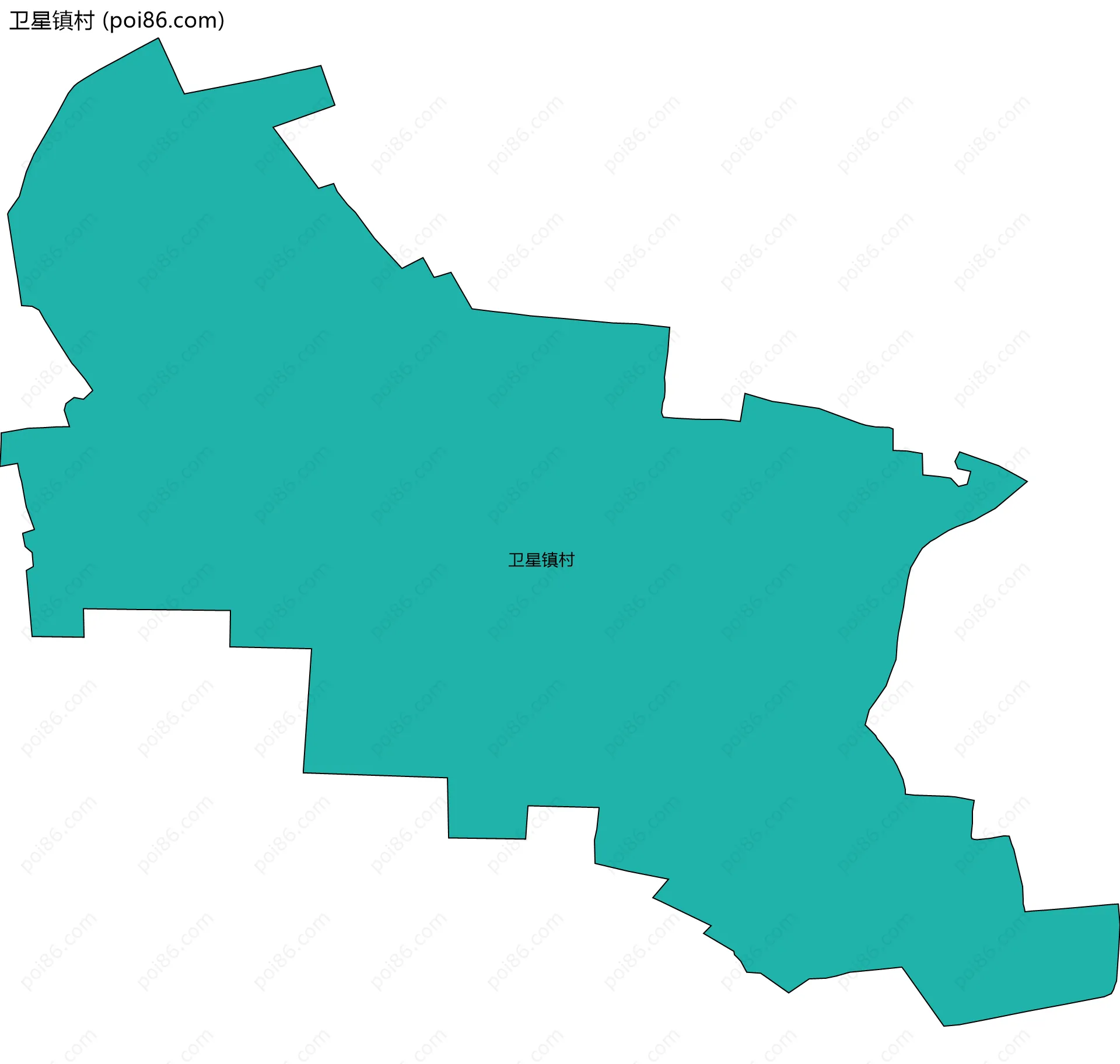 卫星镇村边界地图