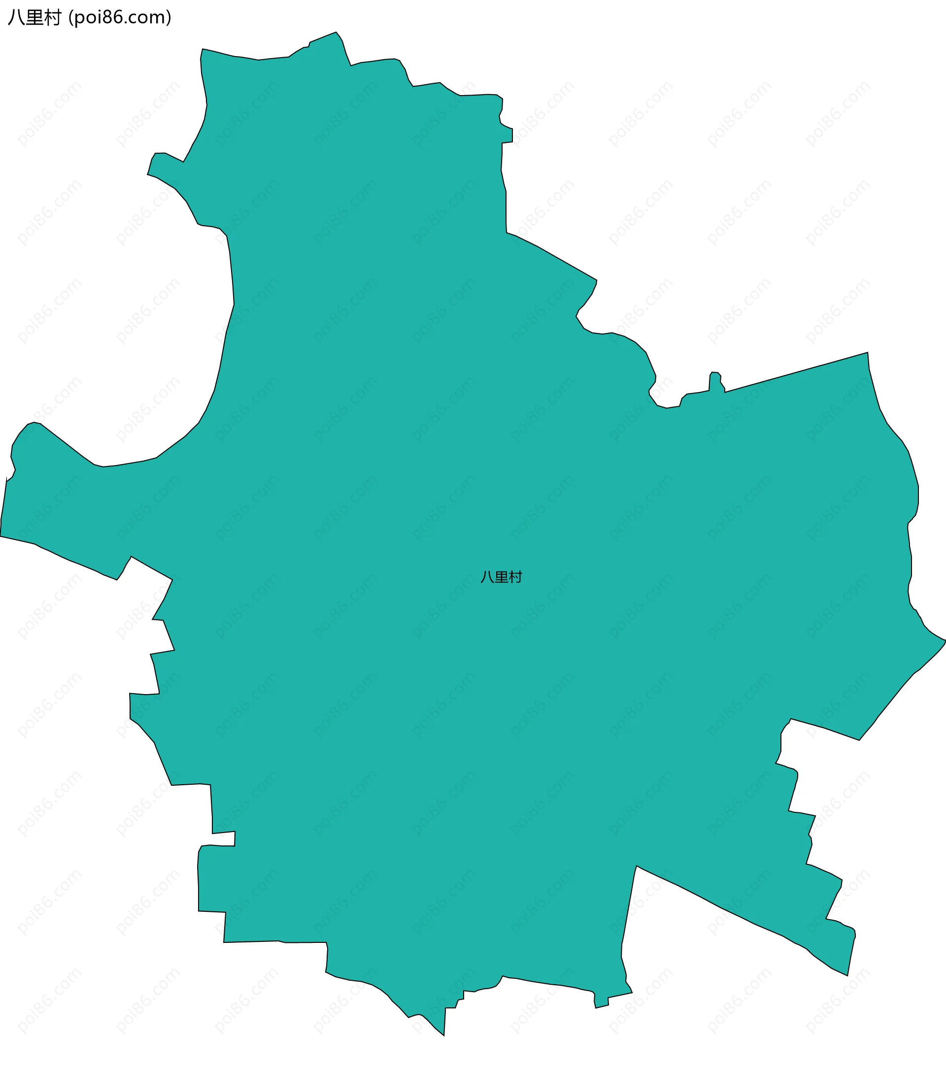 八里村边界地图