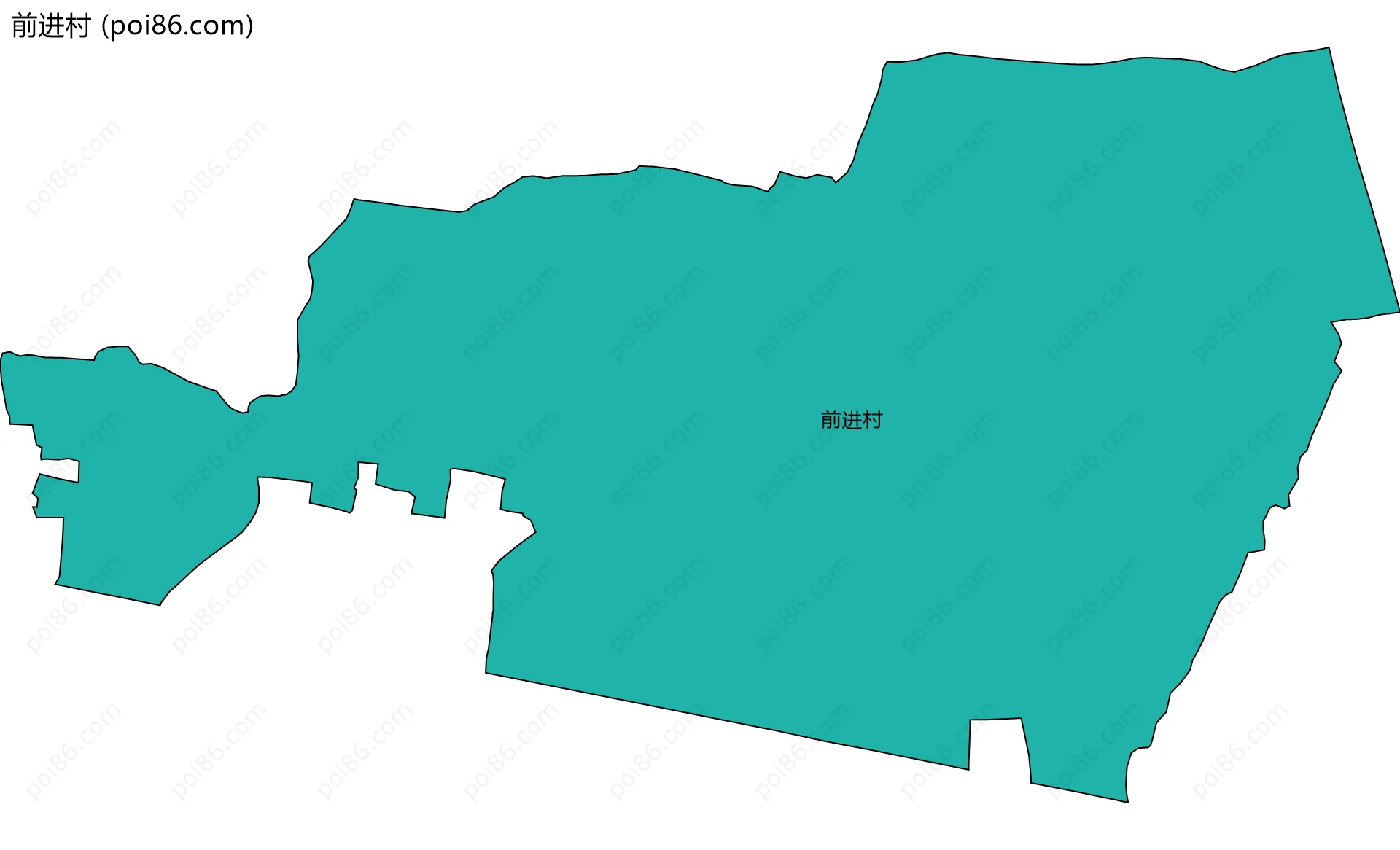 前进村边界地图