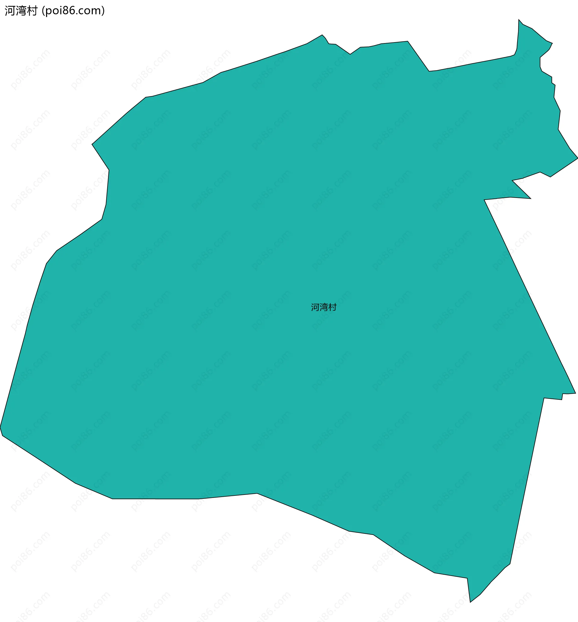 河湾村边界地图