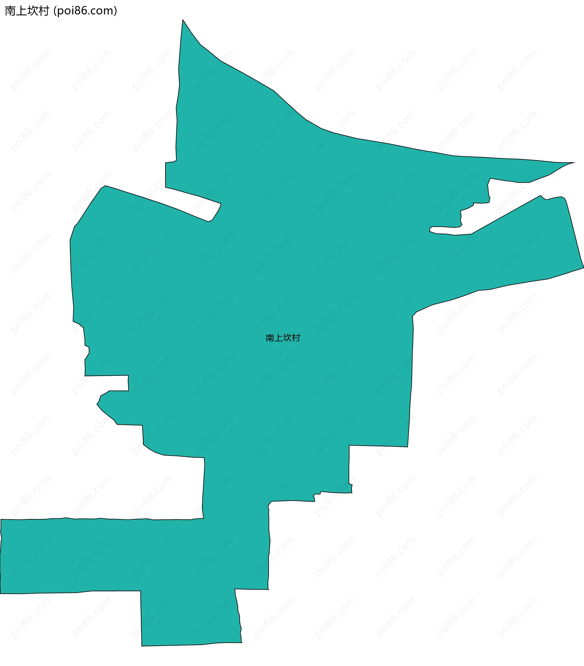 南上坎村边界地图