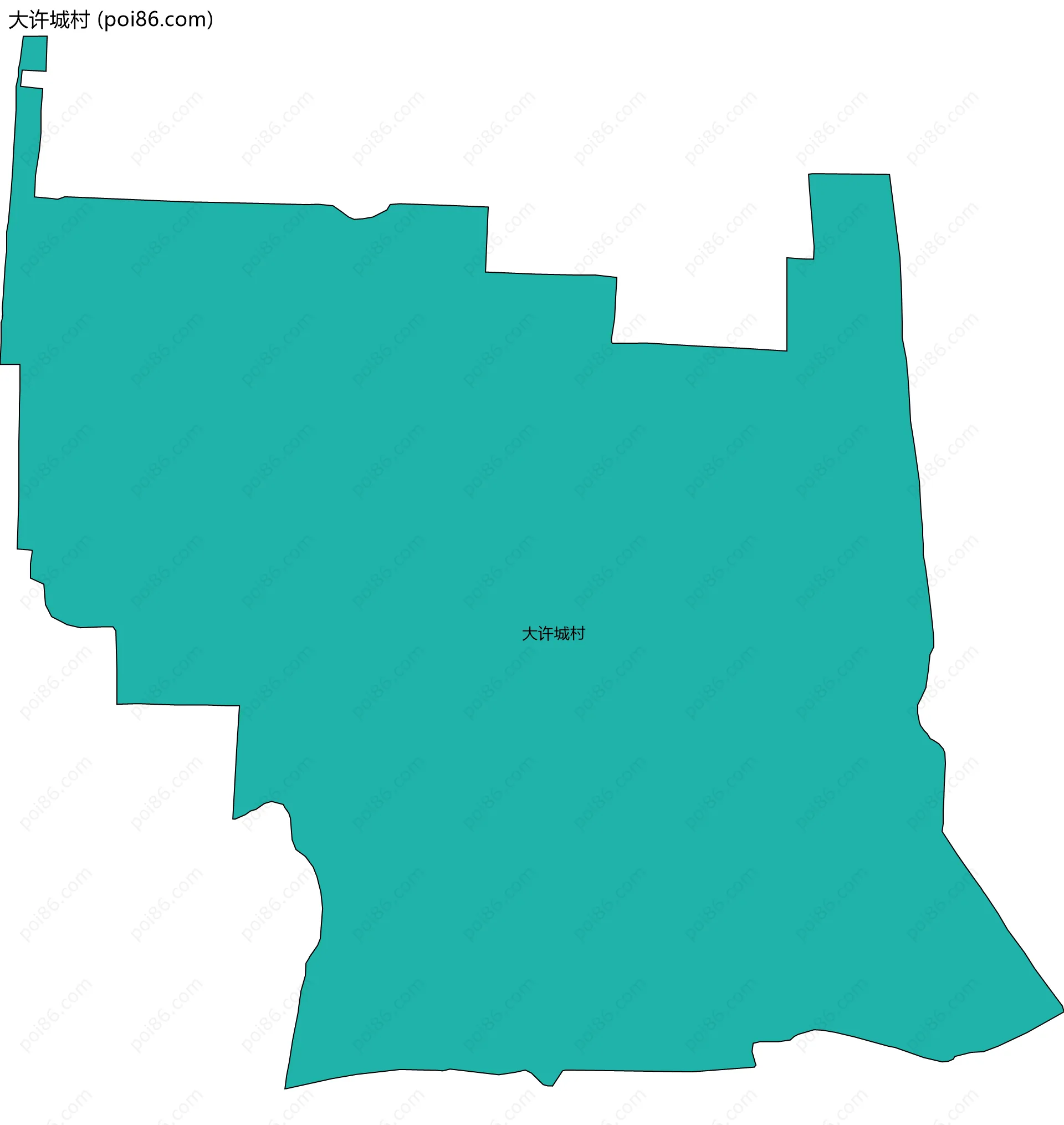 大许城村边界地图