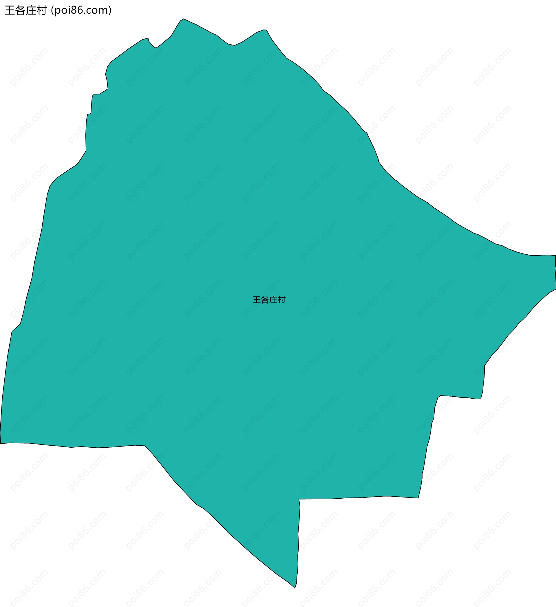 王各庄村边界地图