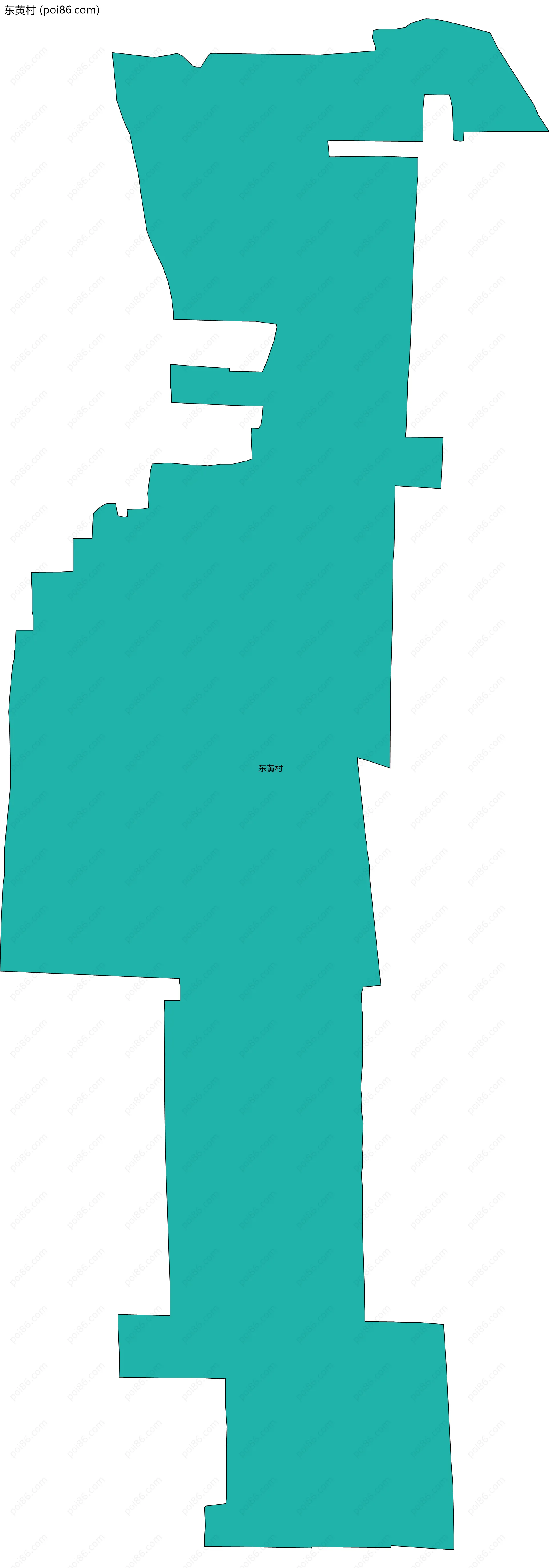 东黄村边界地图