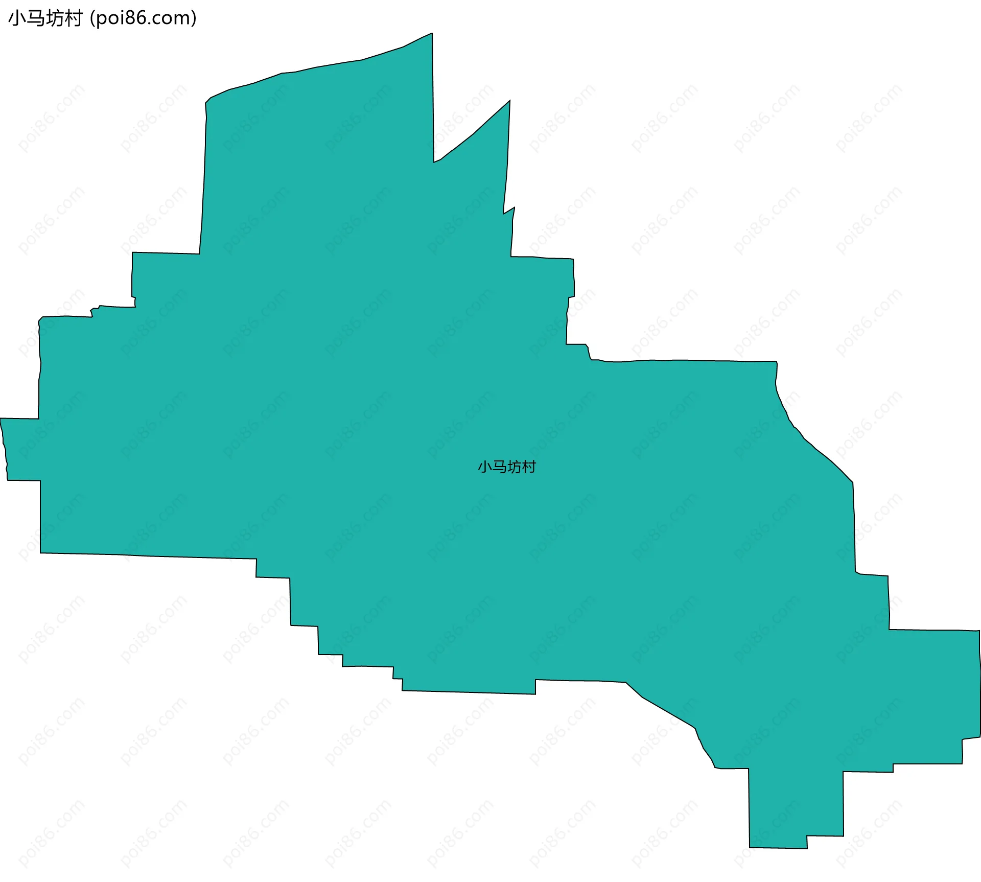 小马坊村边界地图