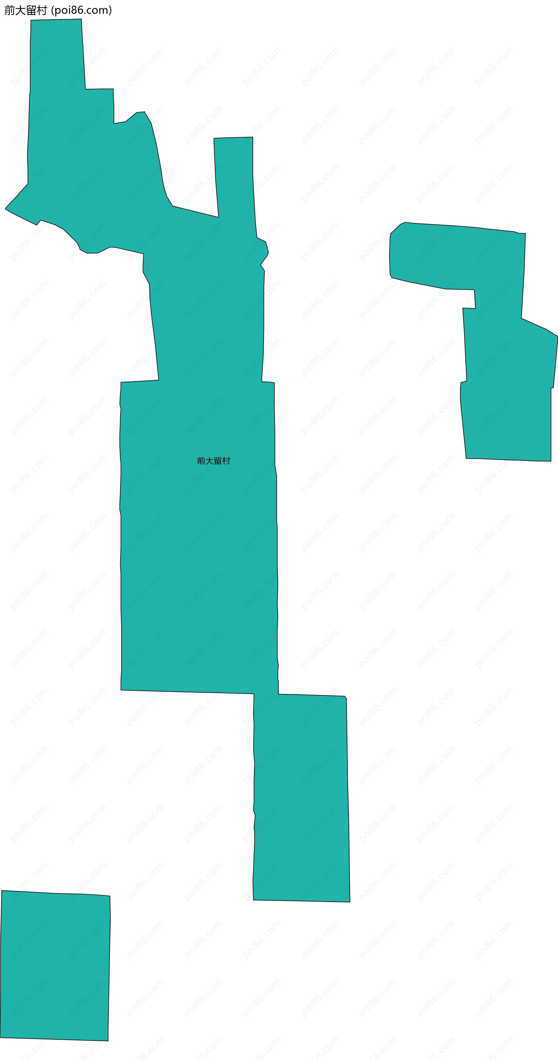 前大留村边界地图