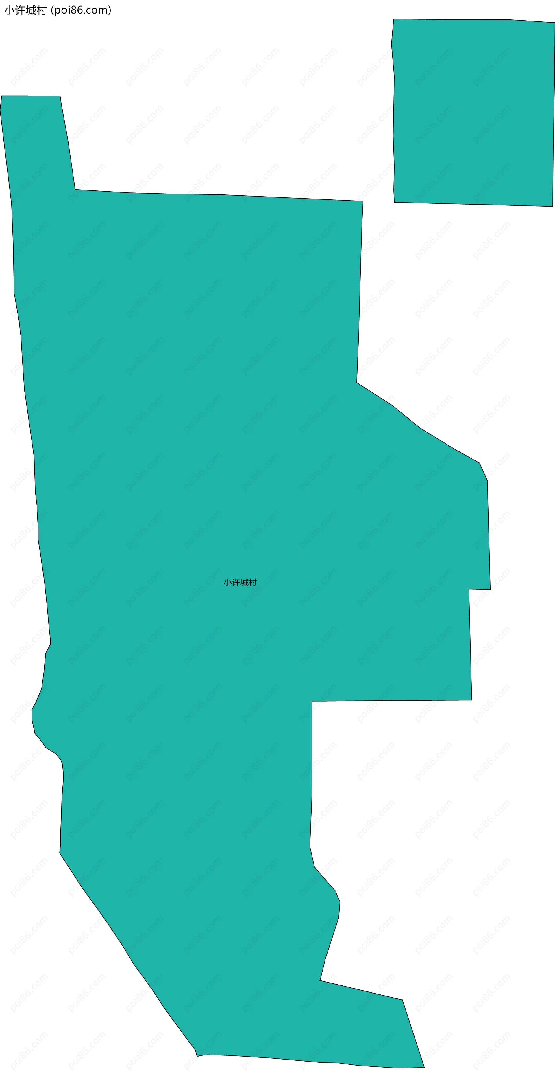 小许城村边界地图