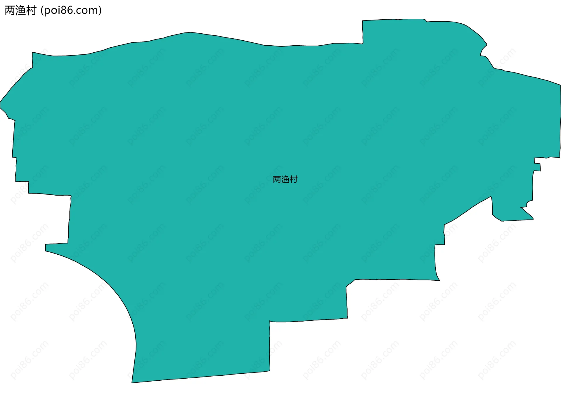 两渔村边界地图