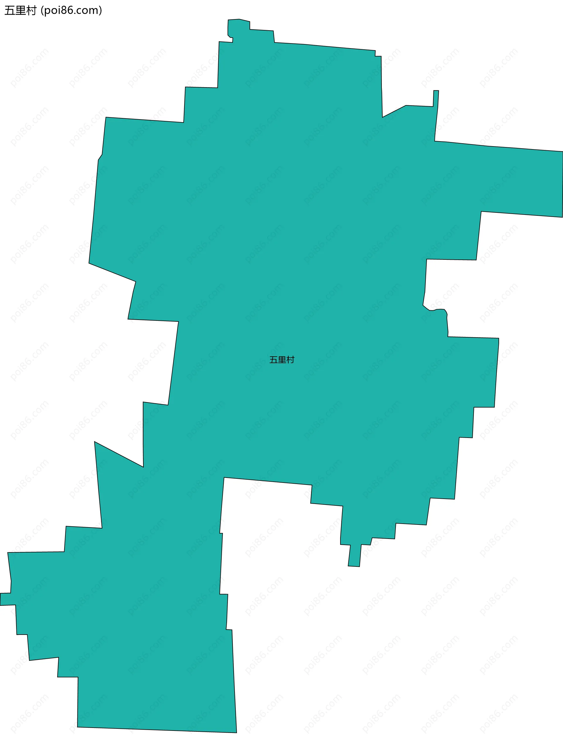 五里村边界地图