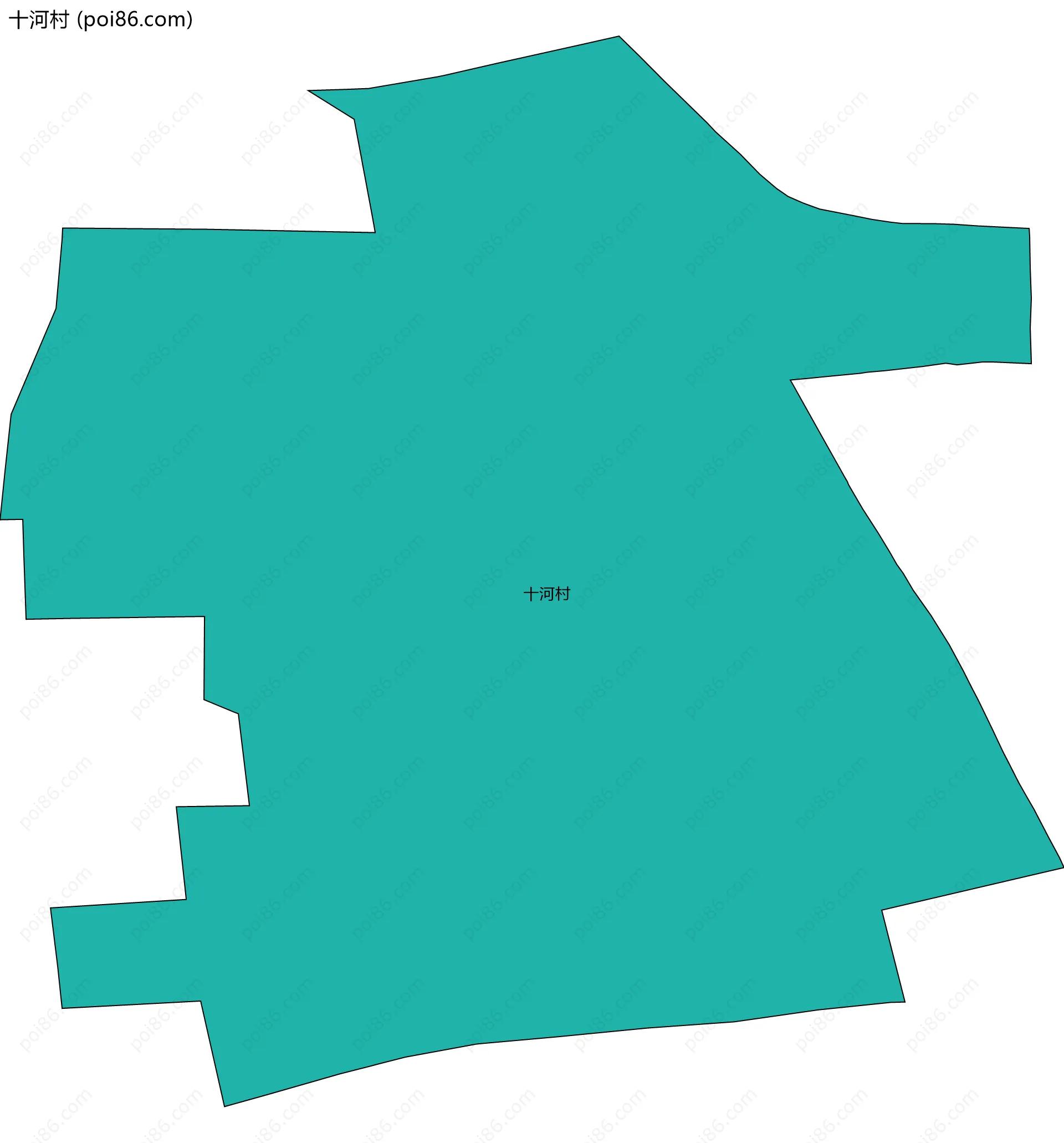 十河村边界地图