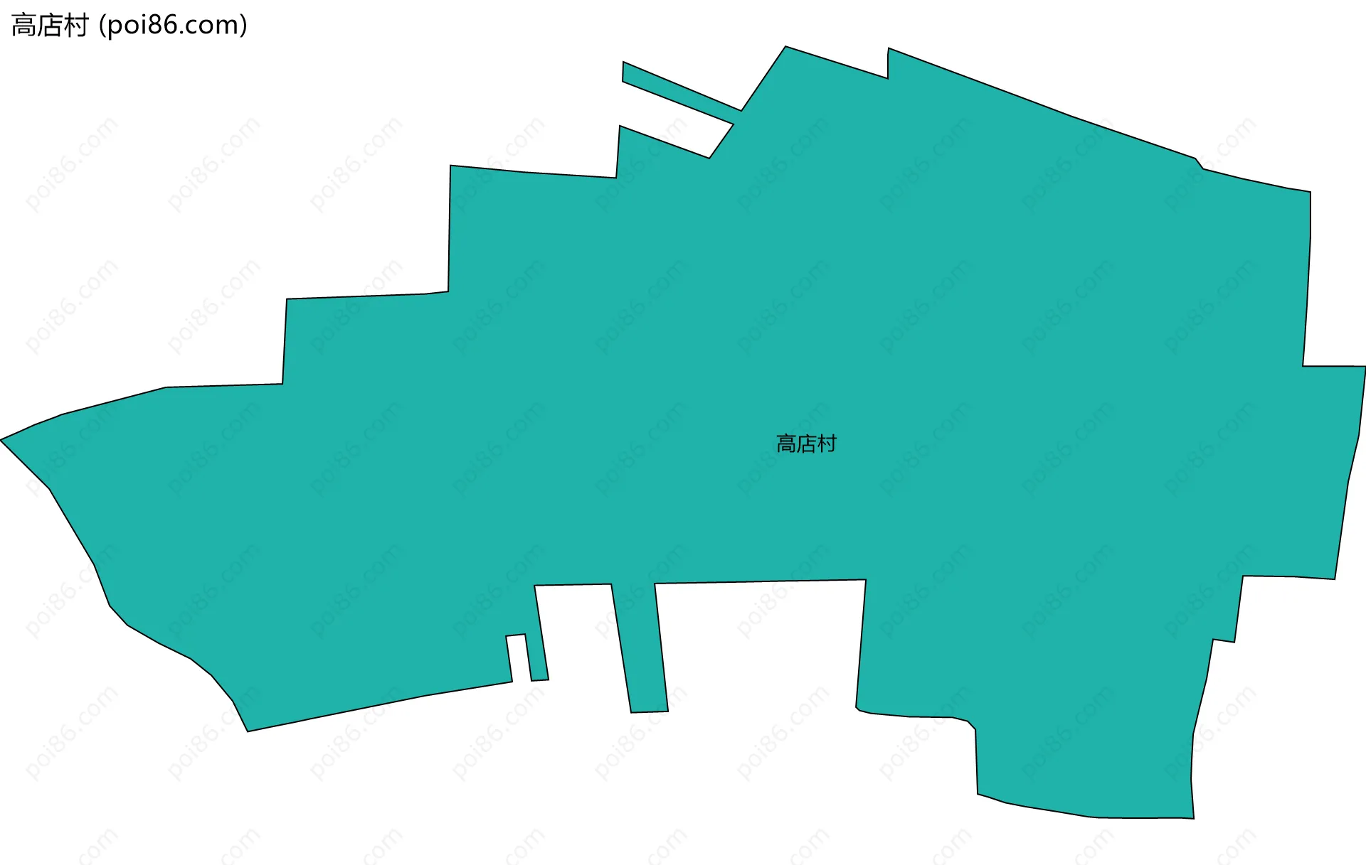 高店村边界地图