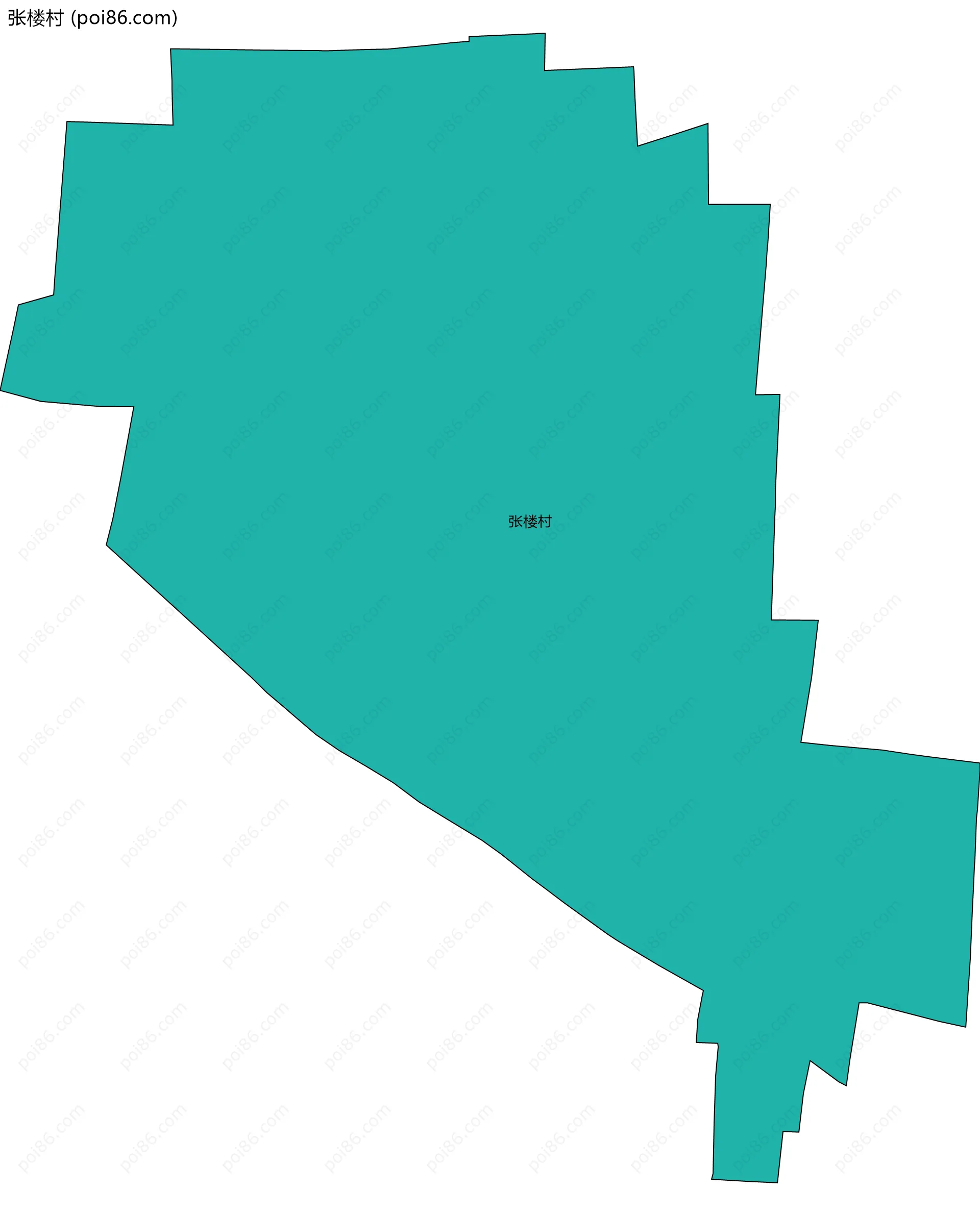 张楼村边界地图