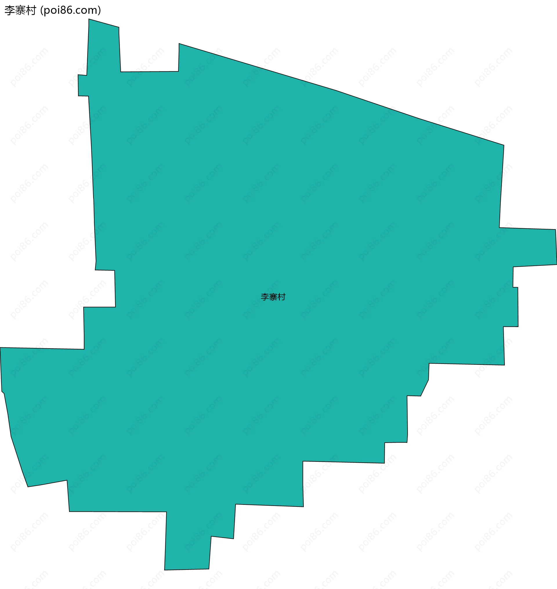 李寨村边界地图