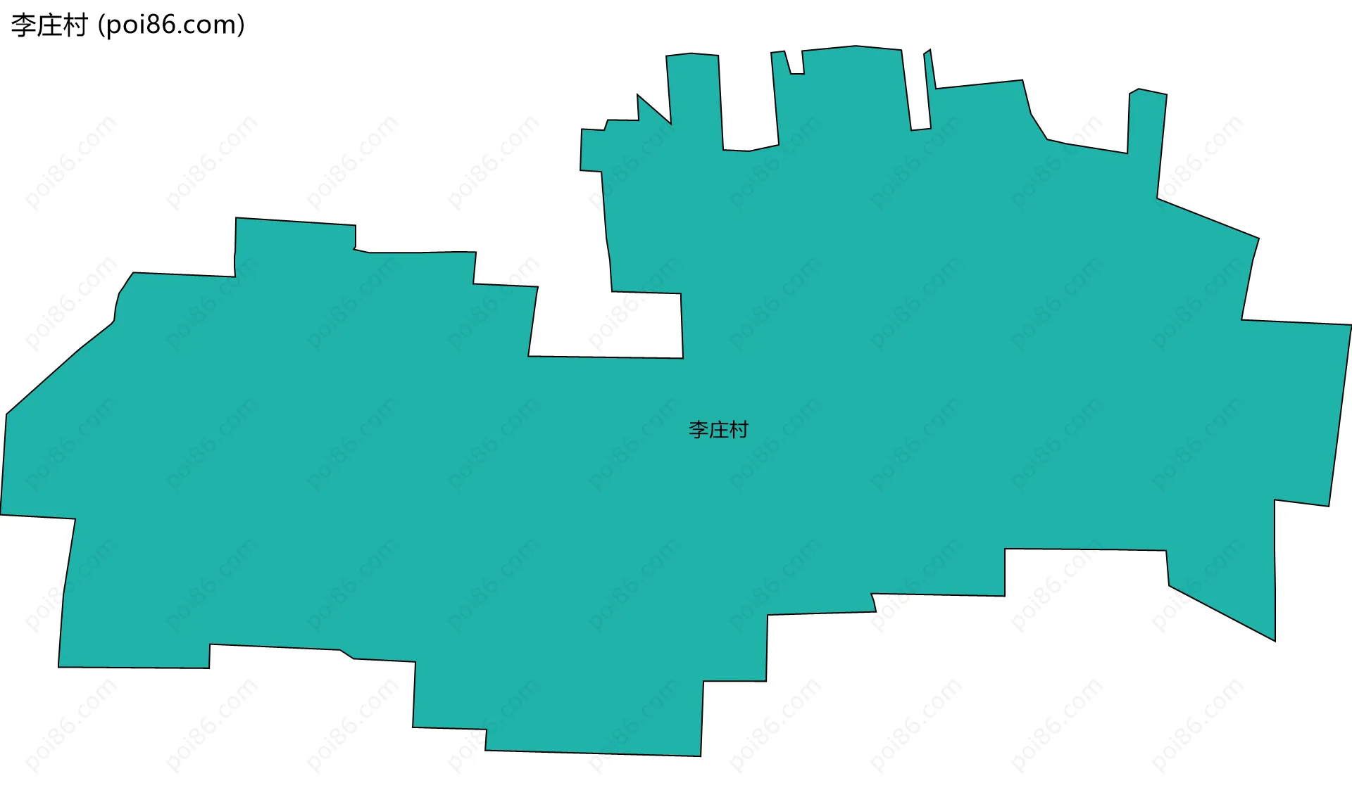 李庄村边界地图