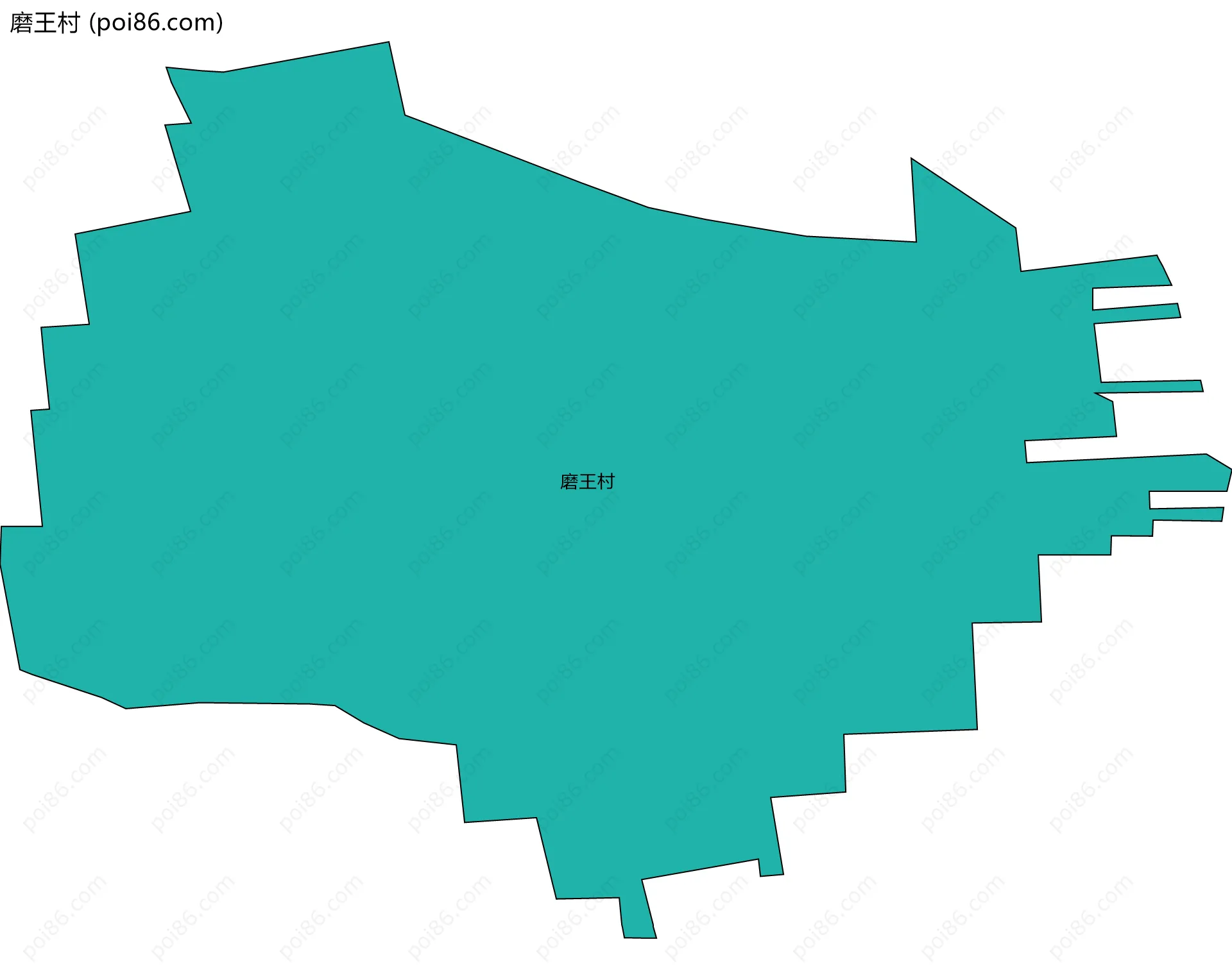 磨王村边界地图