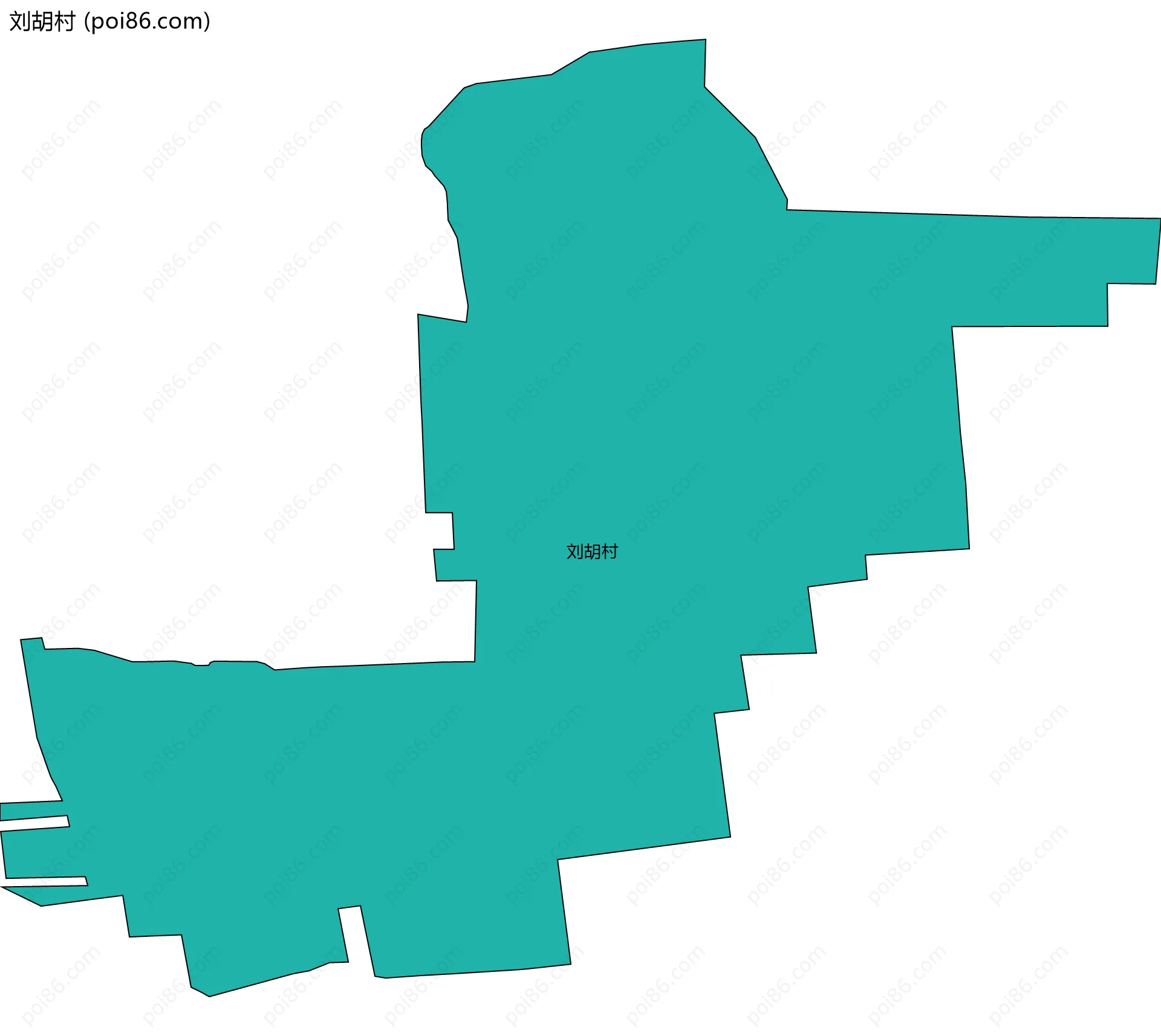 刘胡村边界地图