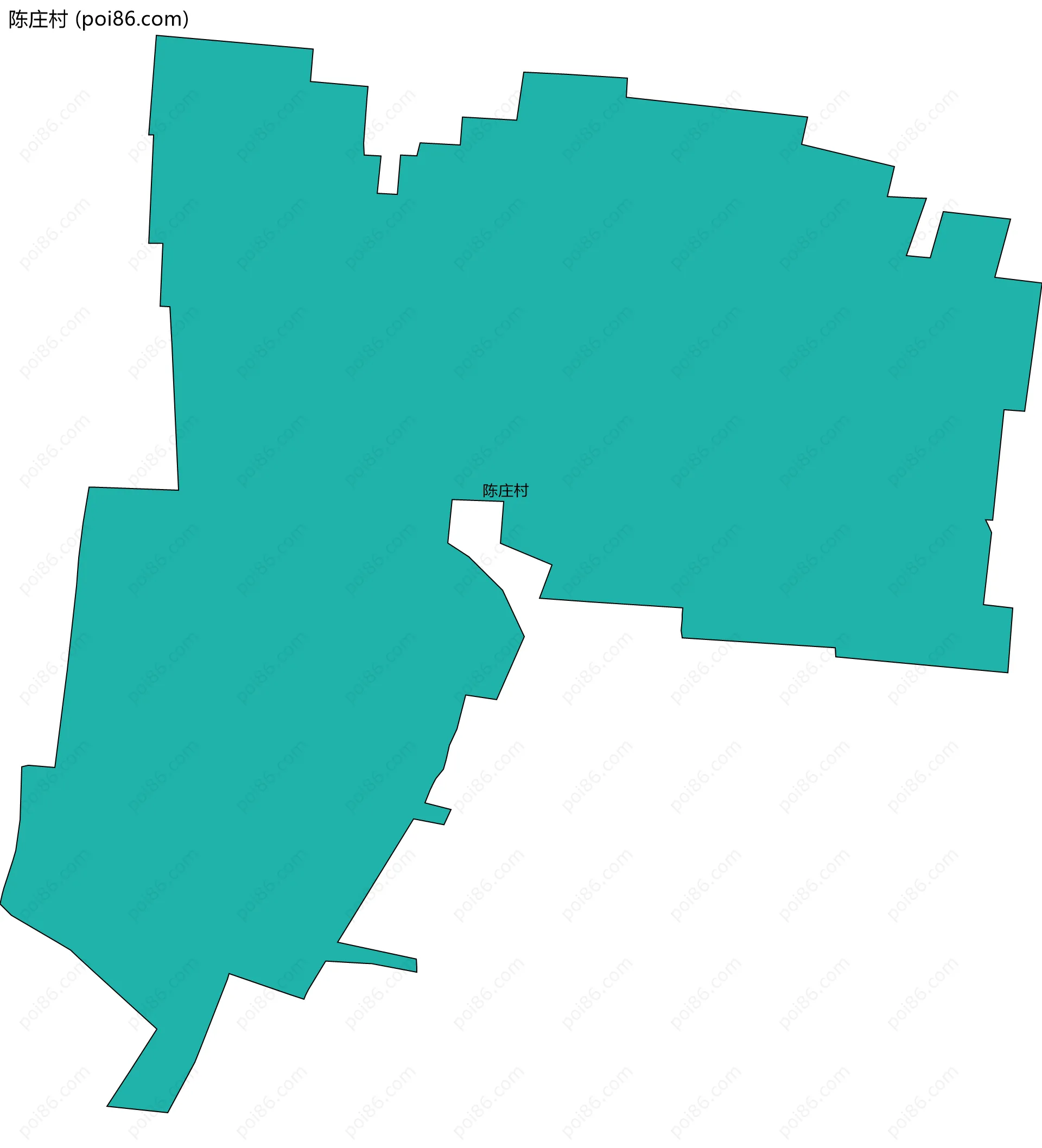 陈庄村边界地图