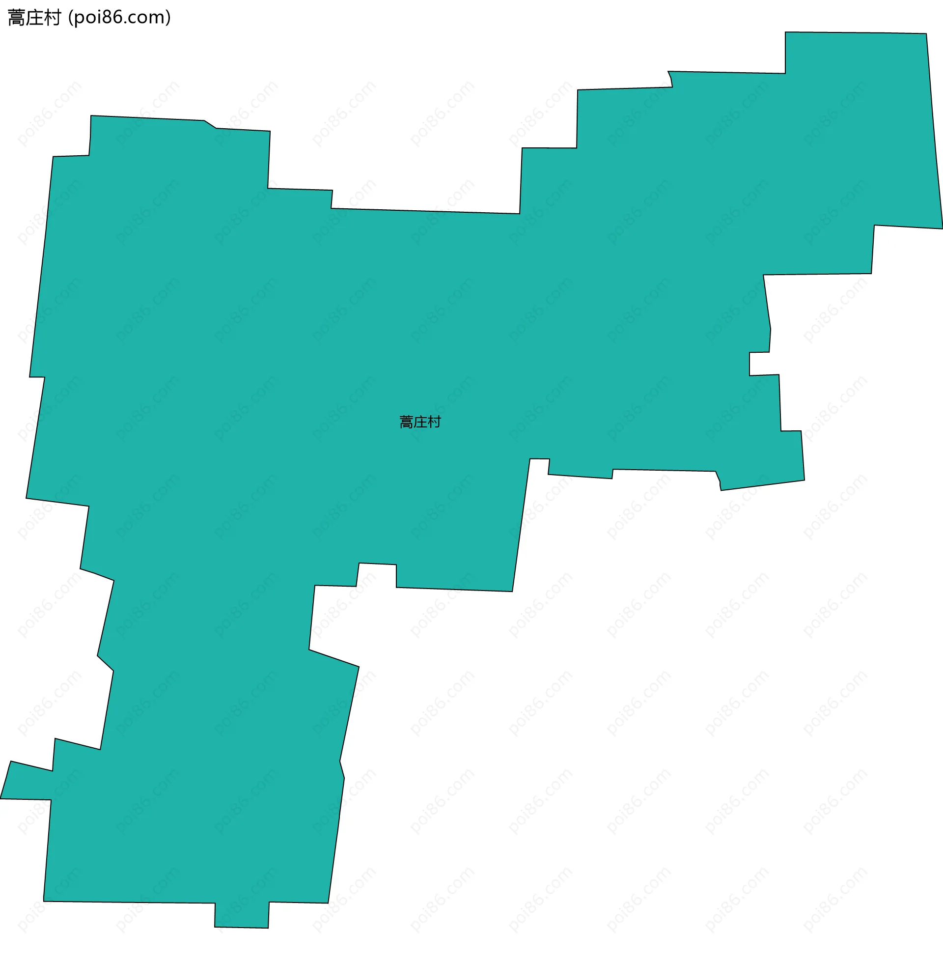 蒿庄村边界地图