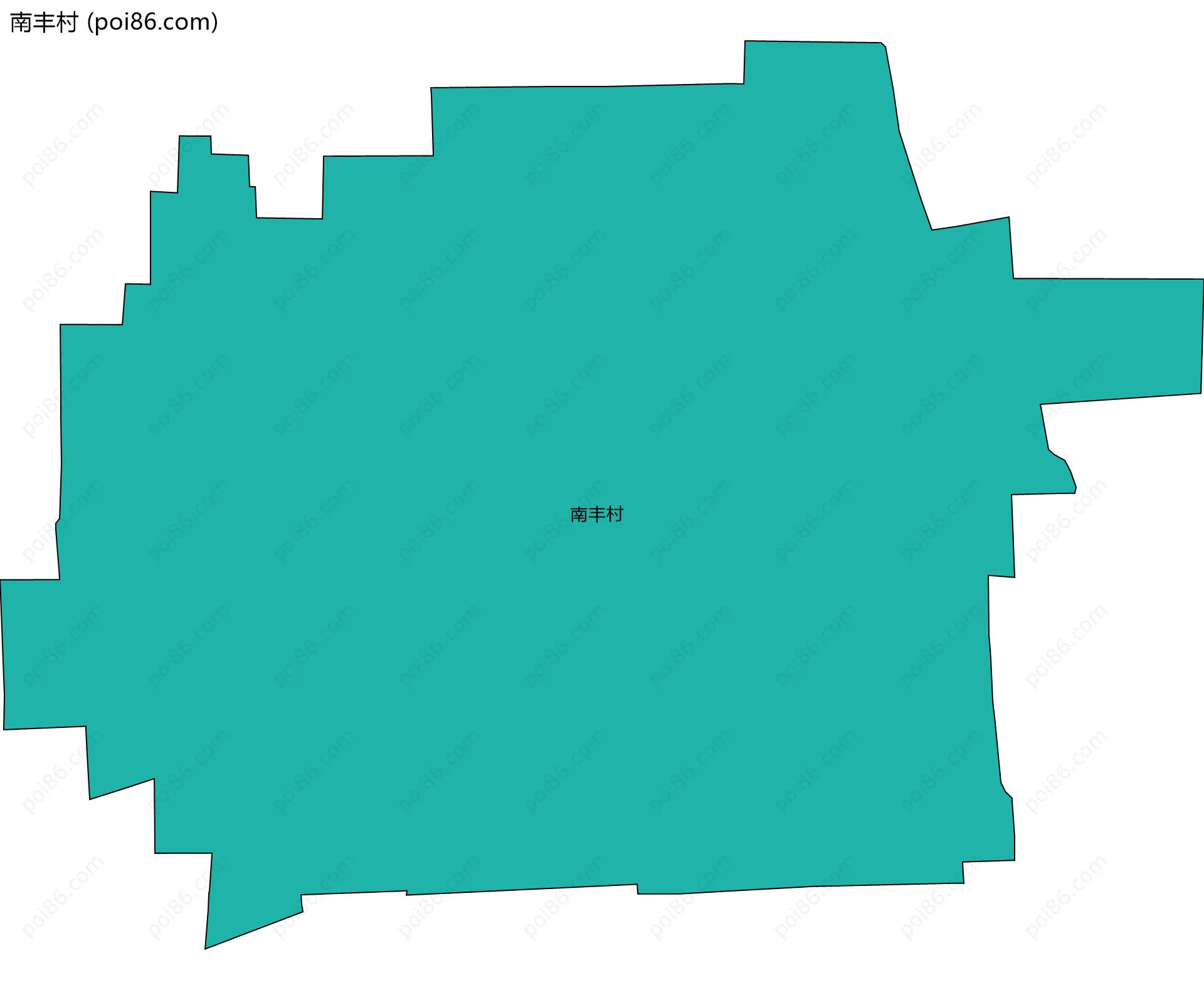 南丰村边界地图