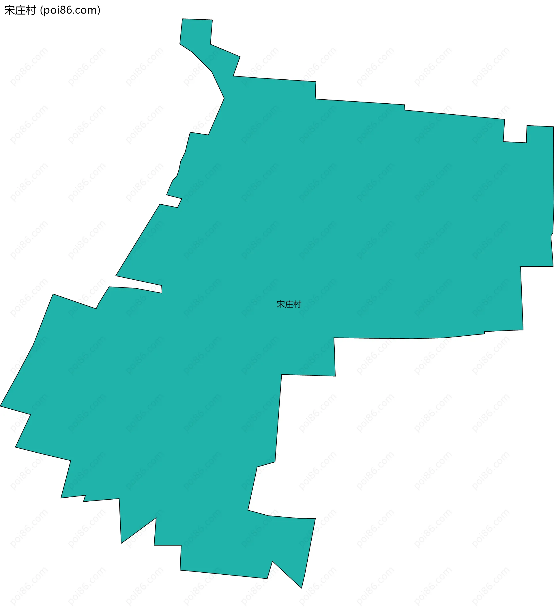 宋庄村边界地图