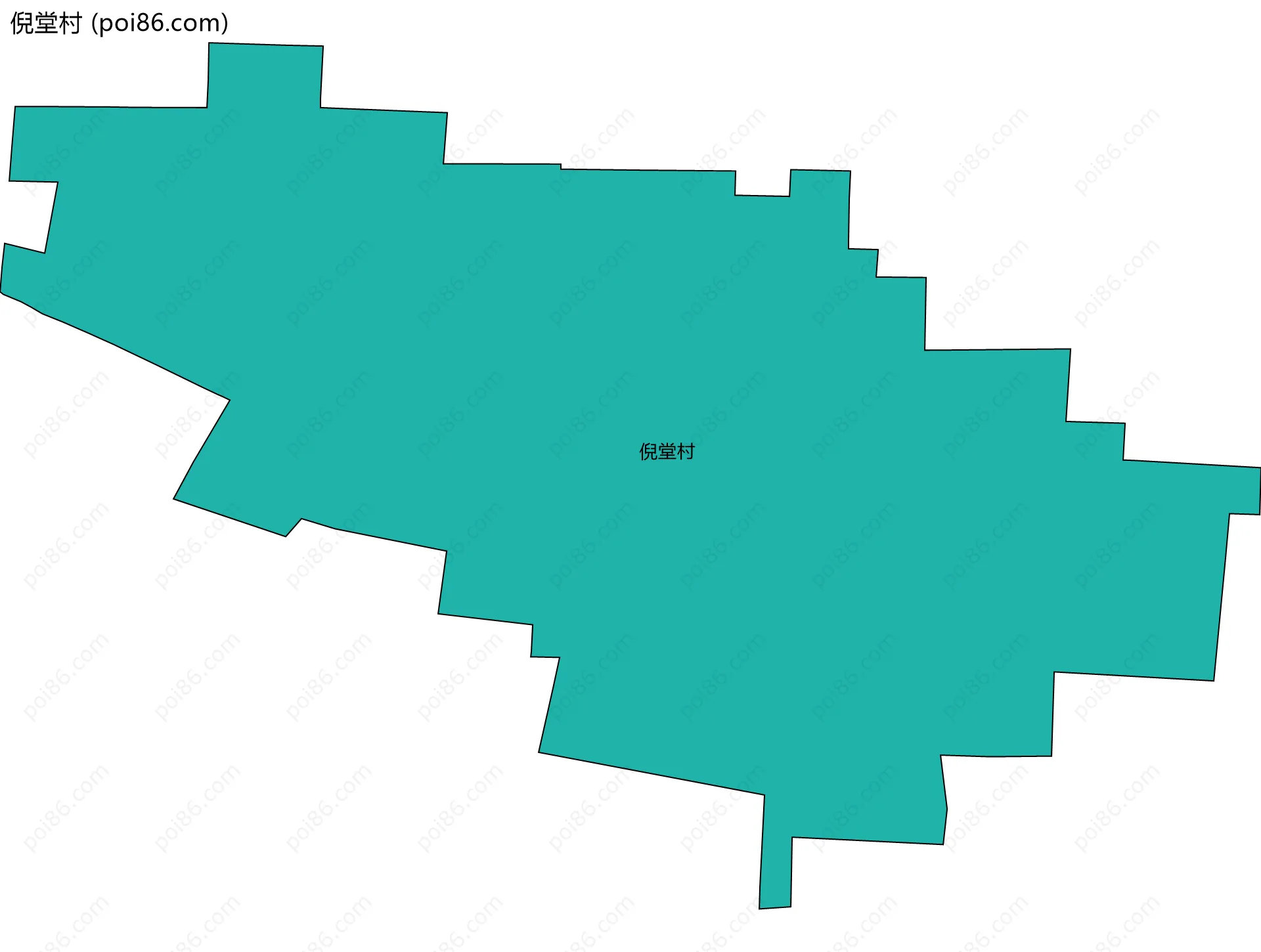倪堂村边界地图