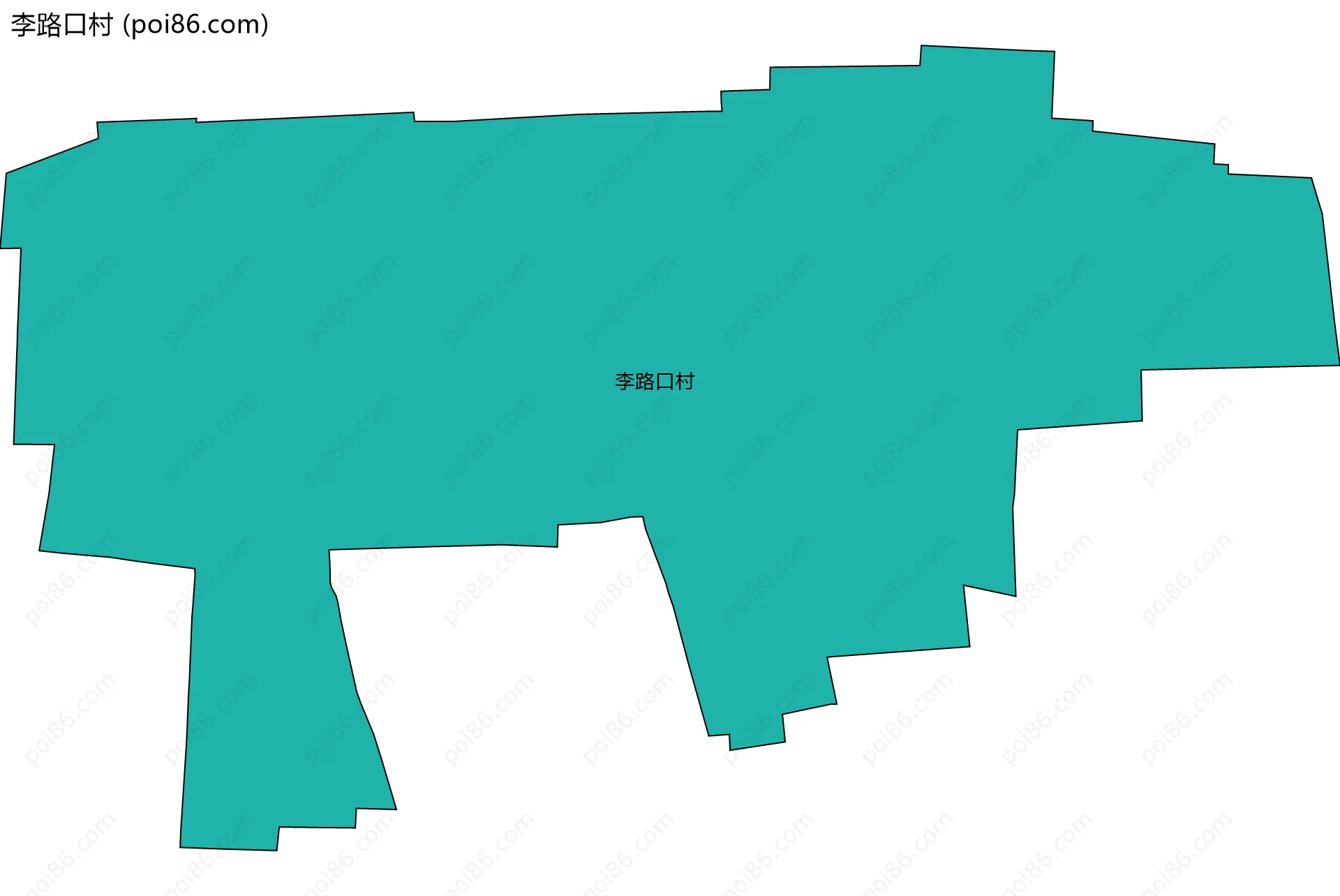 李路口村边界地图