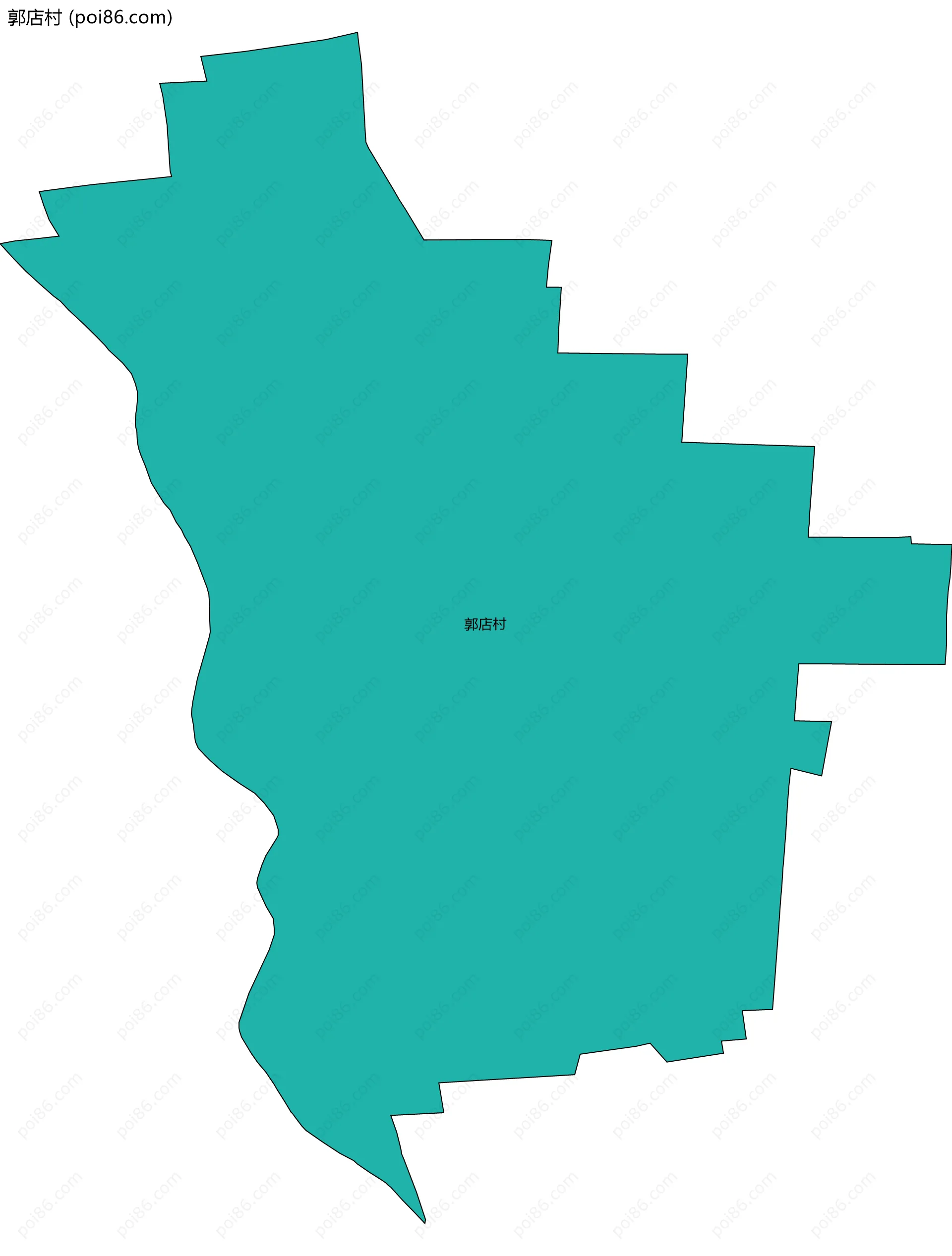 郭店村边界地图