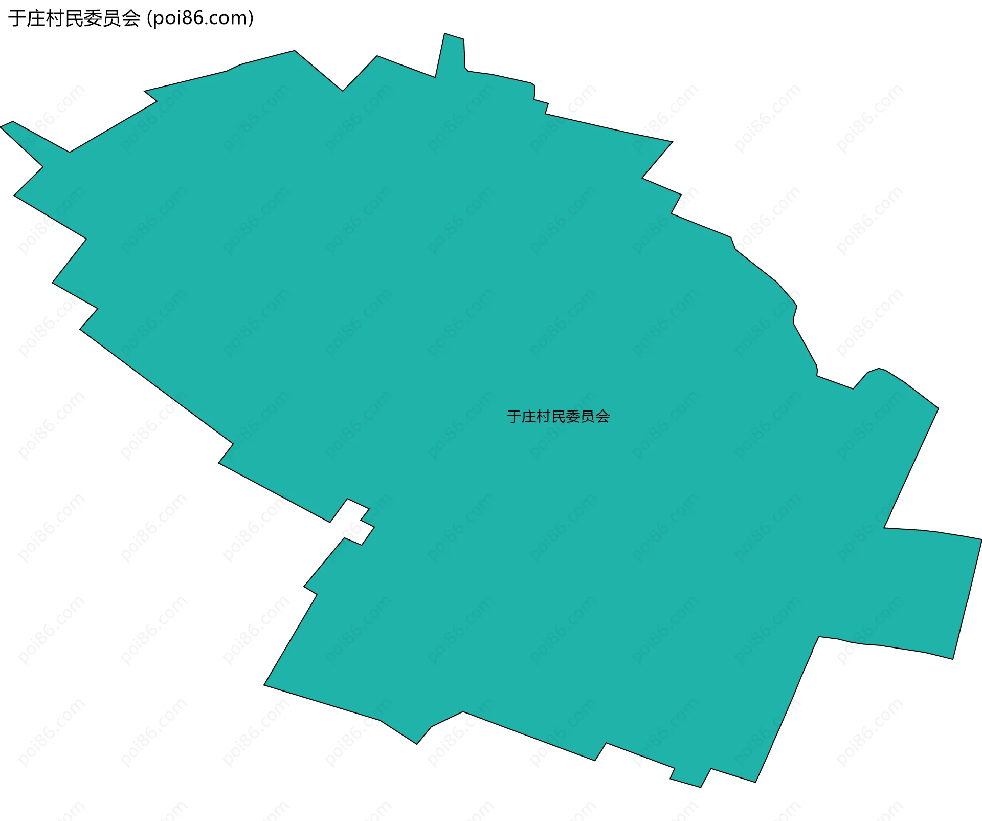 于庄村民委员会边界地图