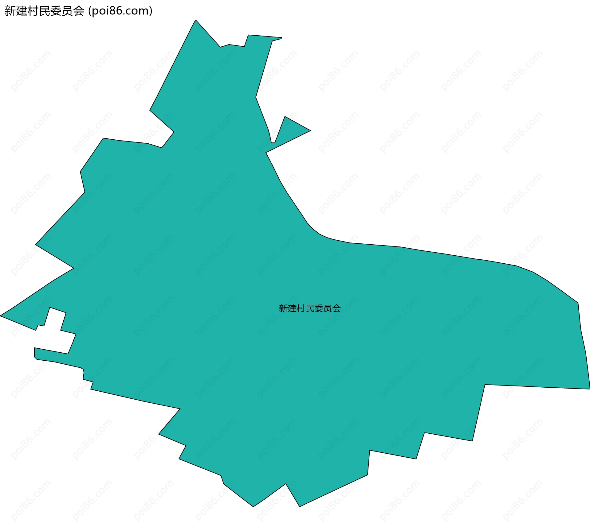 新建村民委员会边界地图