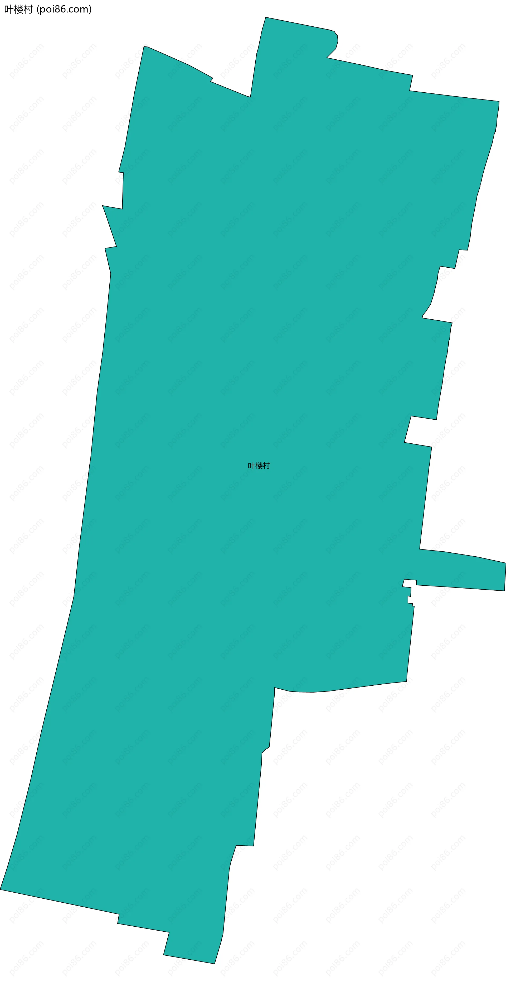 叶楼村边界地图