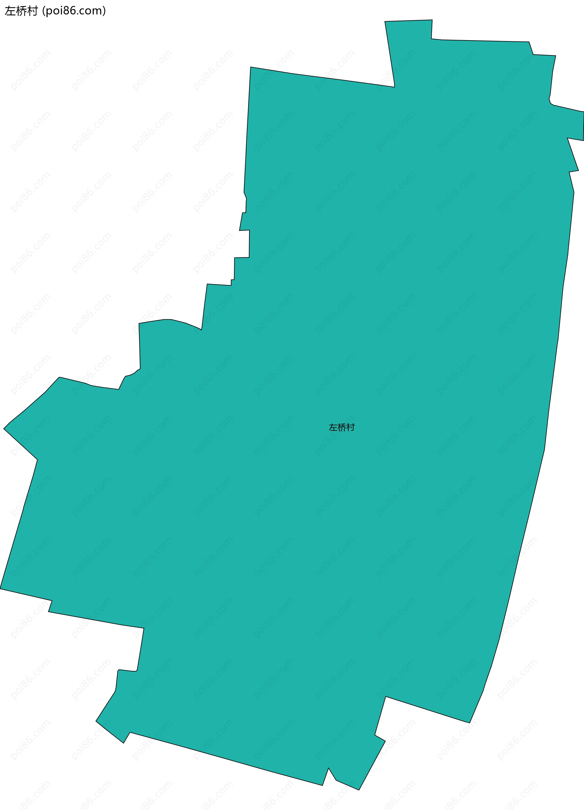 左桥村边界地图