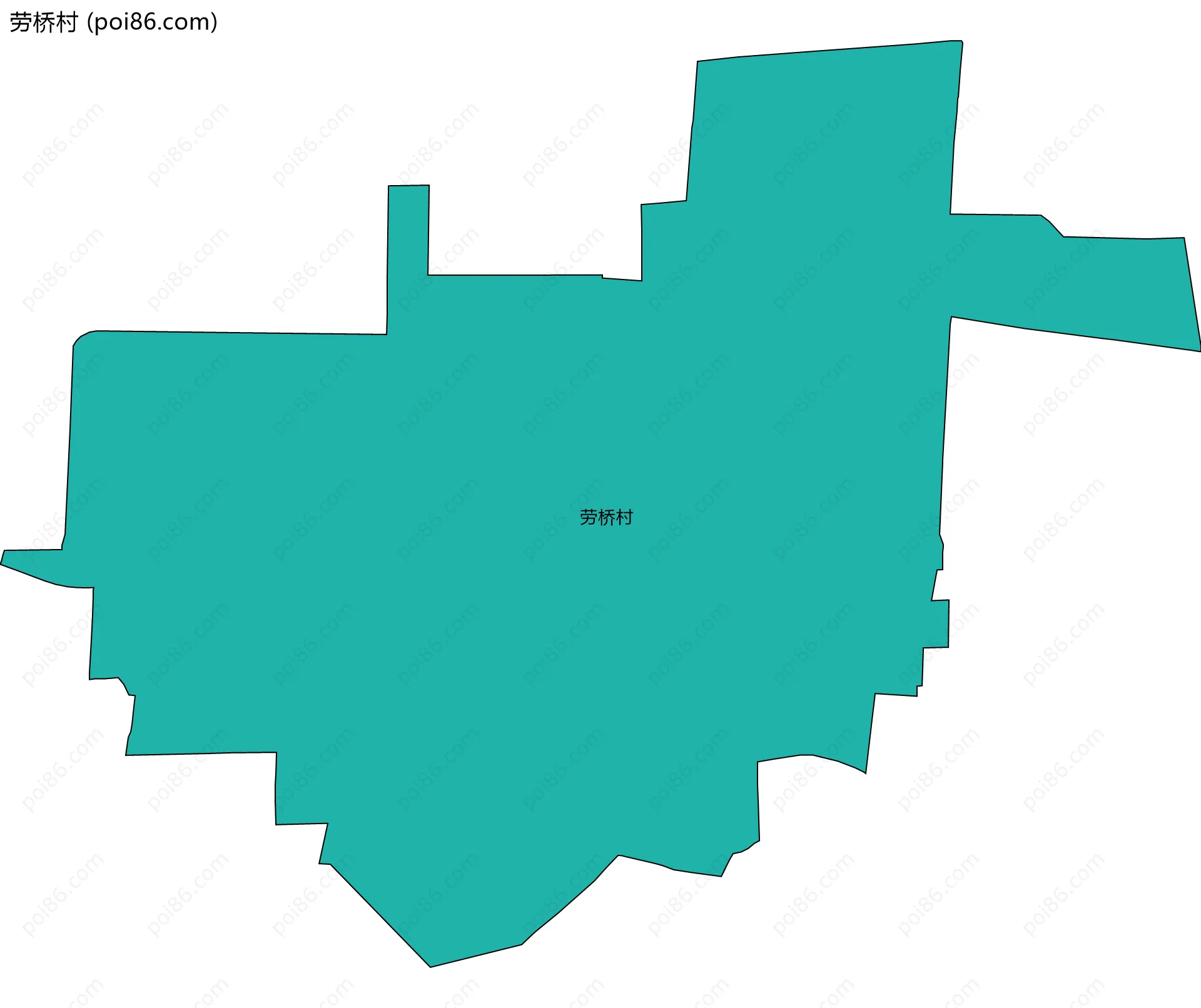劳桥村边界地图