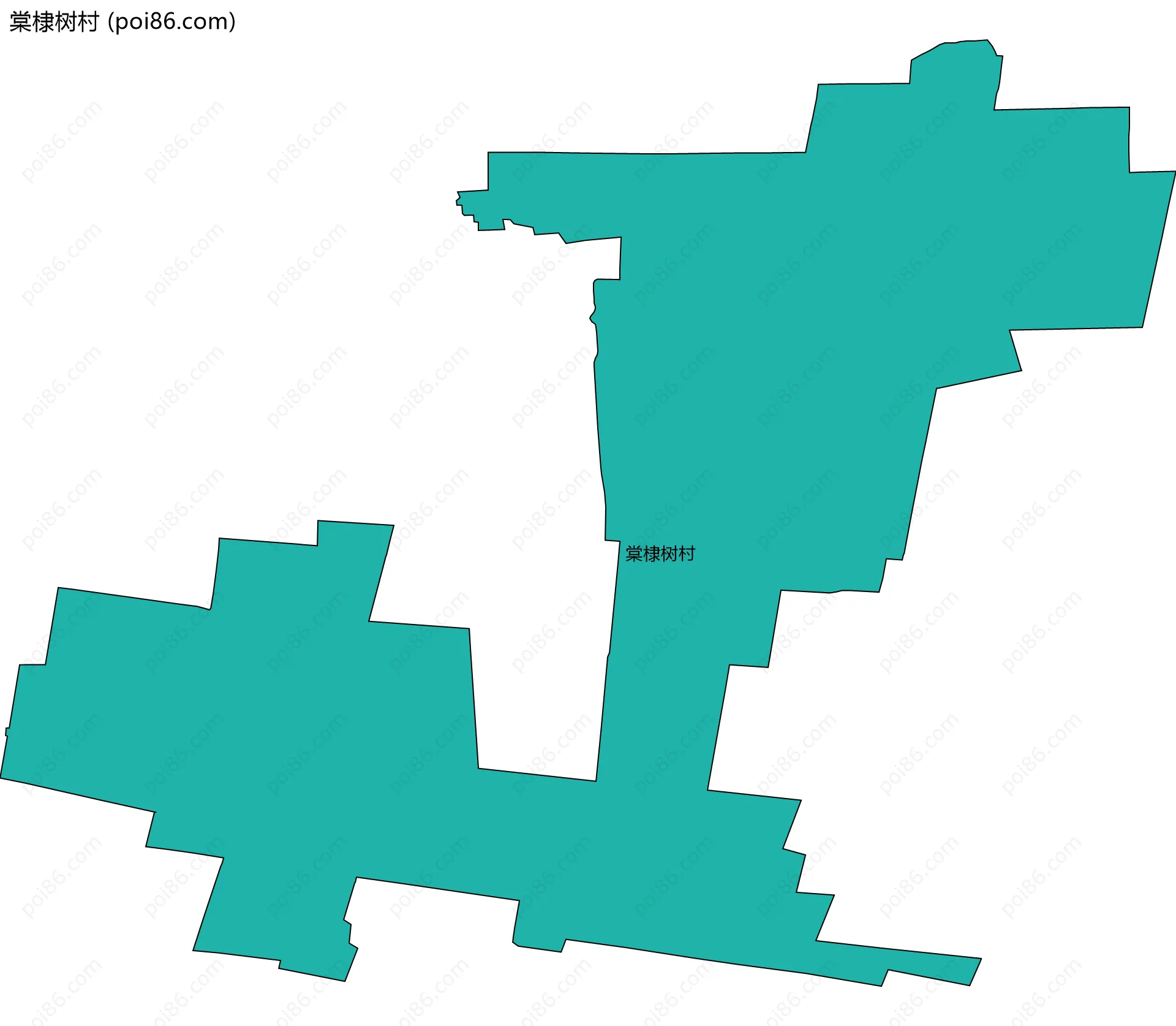 棠棣树村边界地图