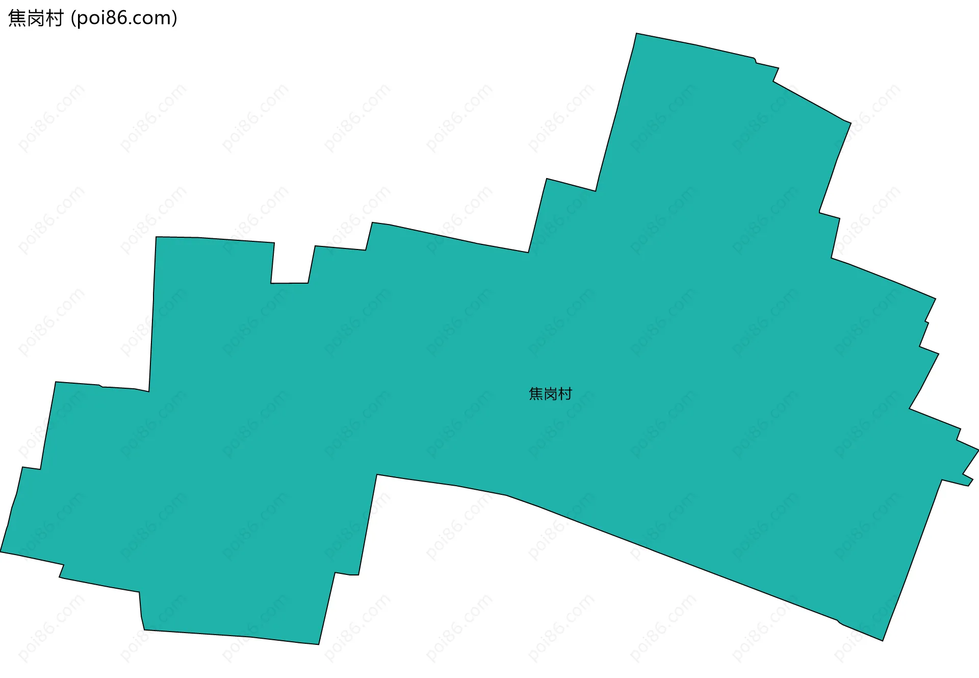焦岗村边界地图