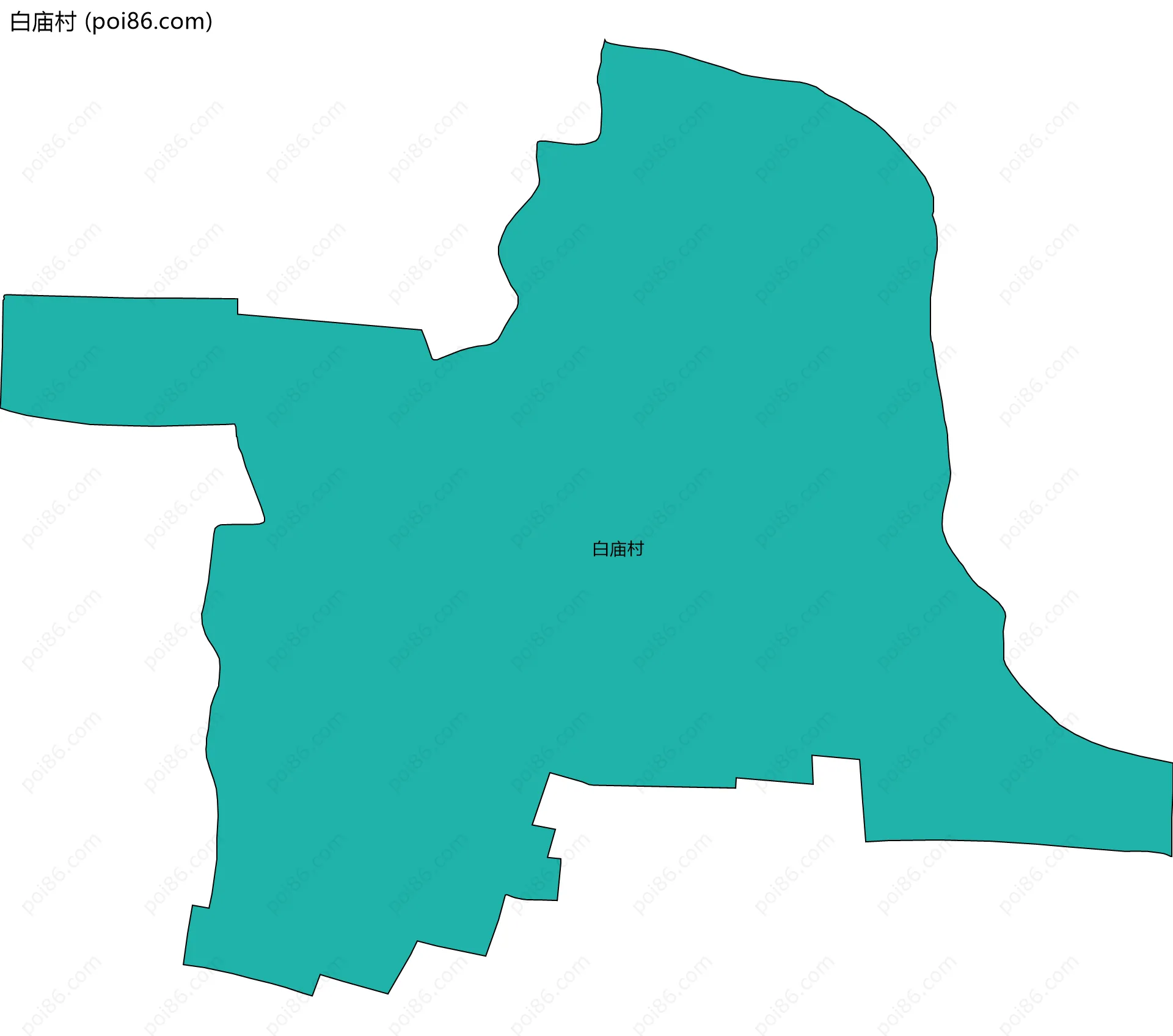 白庙村边界地图