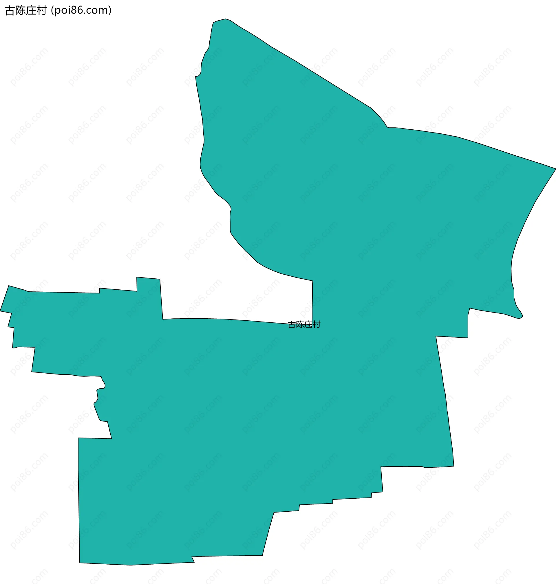 古陈庄村边界地图