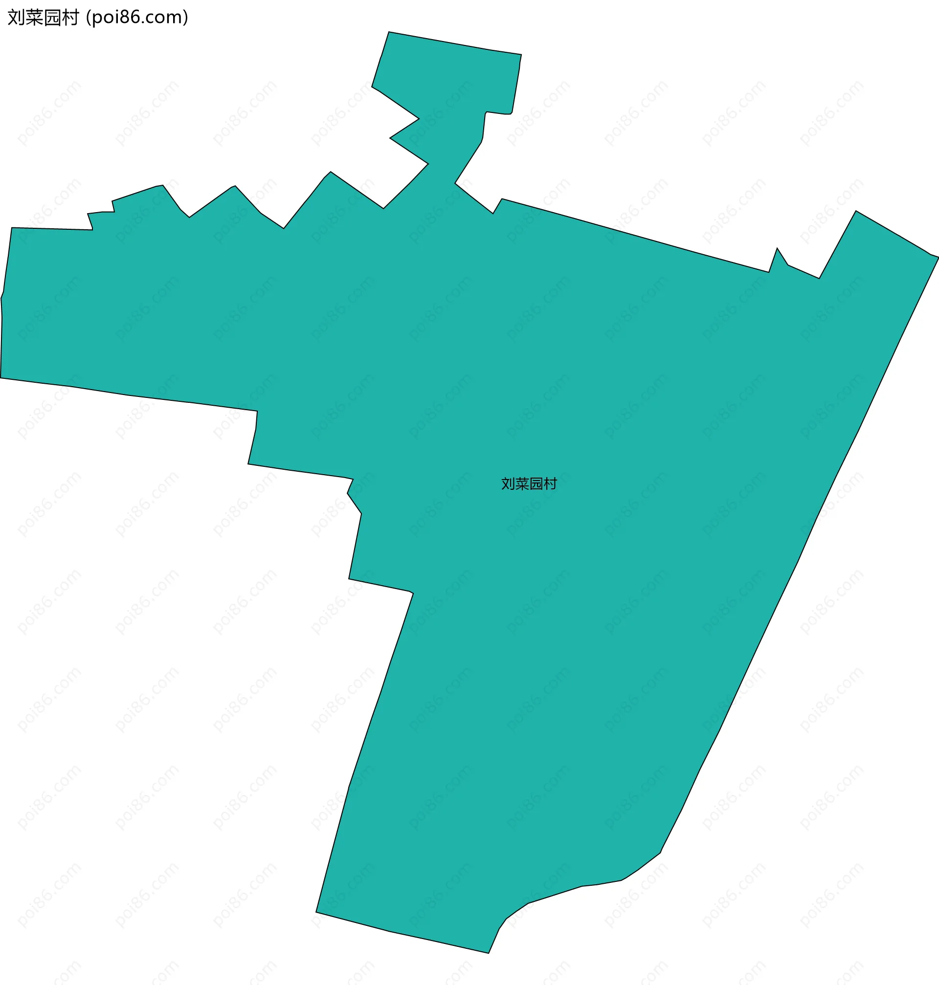 刘菜园村边界地图